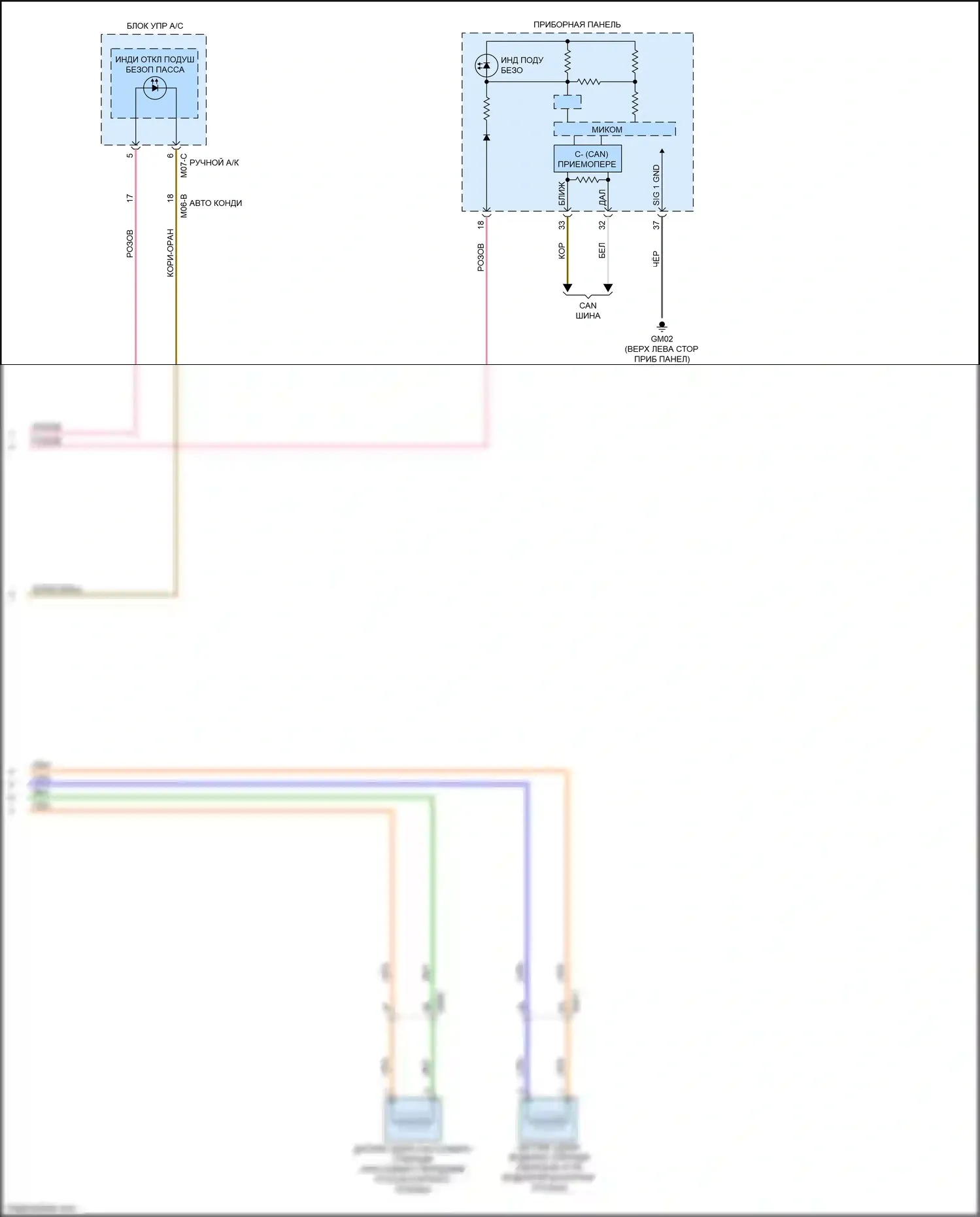 Soul Kia III (2019-2024): Электросхема подушек безопасности (2 из 3) 