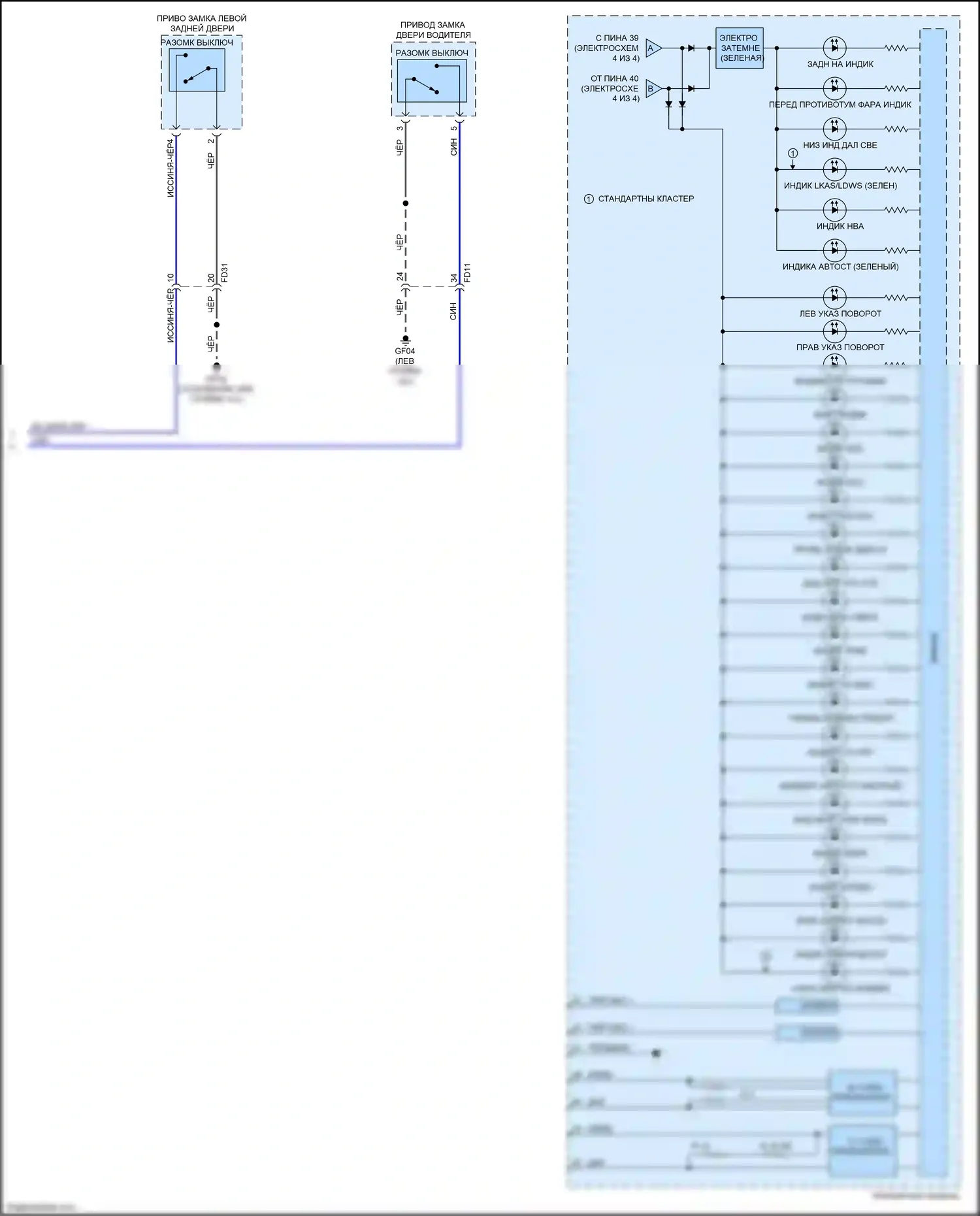 Soul Kia III (2019-2024): Электросхема приборной панели (4 из 4) 