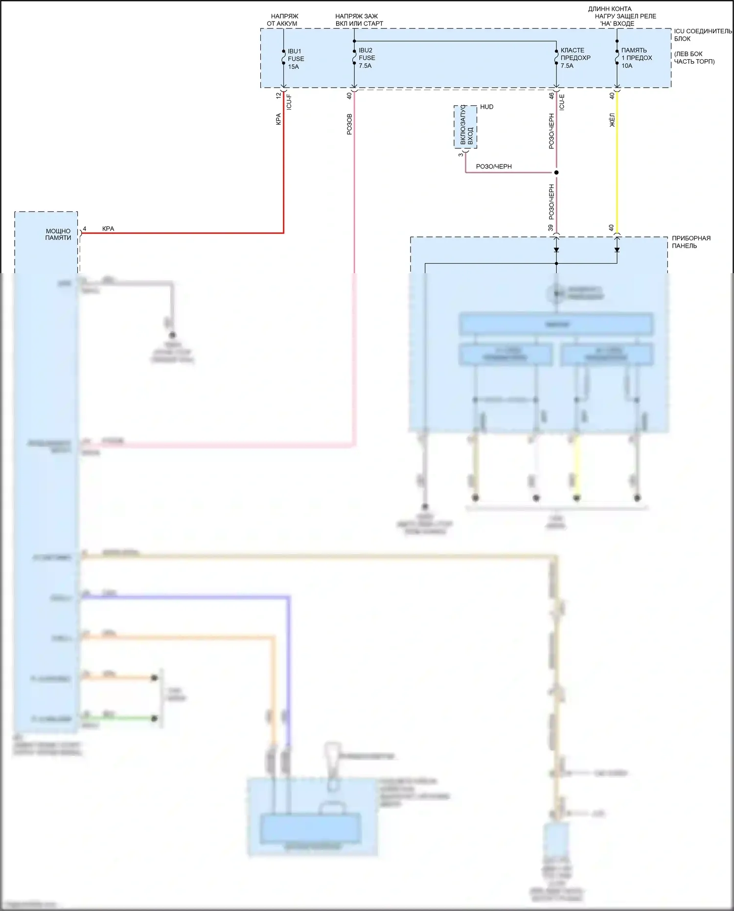Soul Kia III (2019-2024): Электросхема иммобилайзера, без смарт-ключа 
