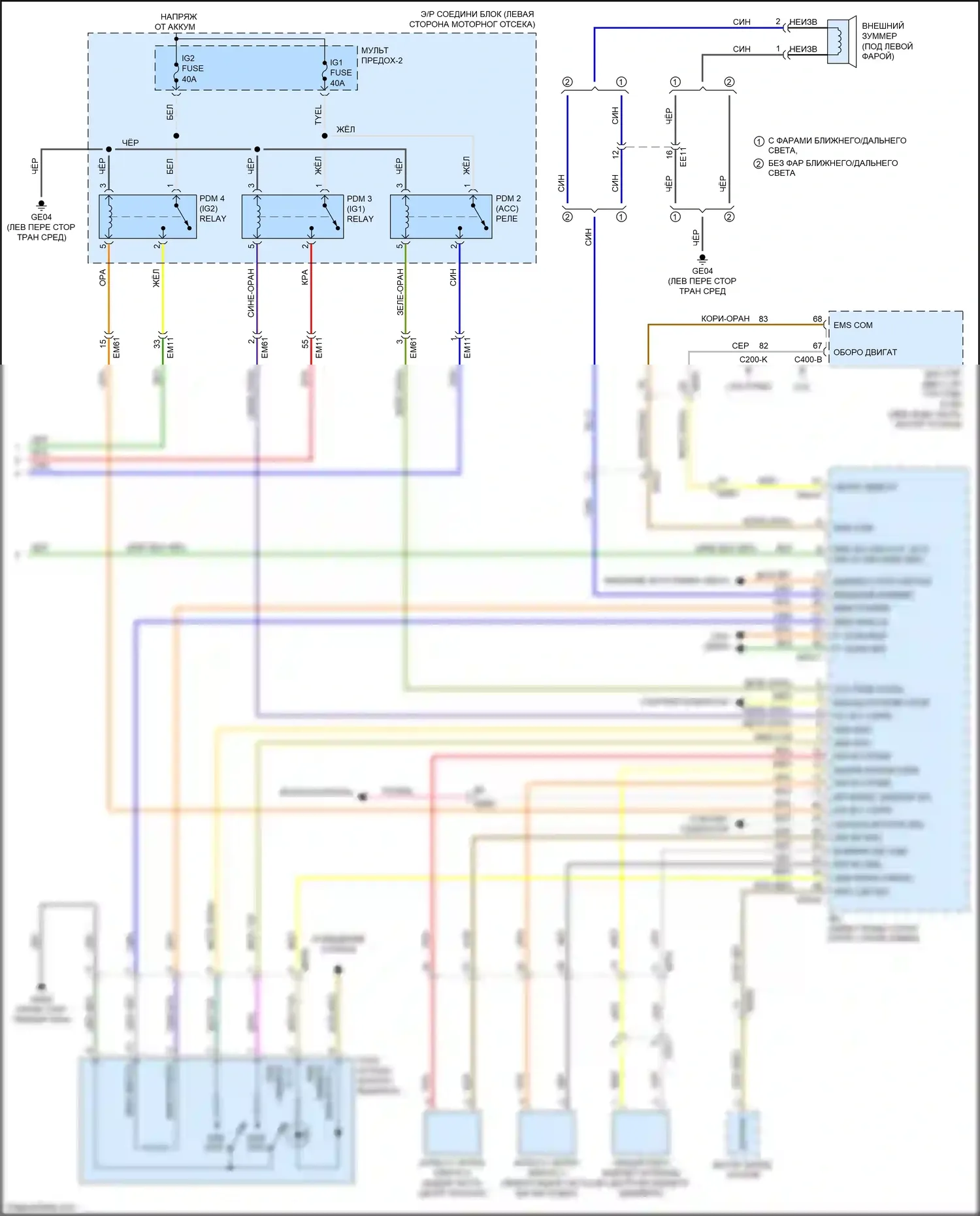 Soul Kia III (2019-2024): Электросхема иммобилайзера, с системой интеллектуальных ключей (2 из 2) 