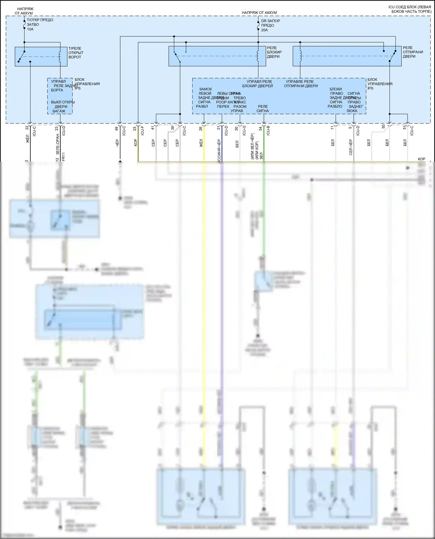 Soul Kia III (2019-2024): Электросхема защиты от взлома (1 из 2) 