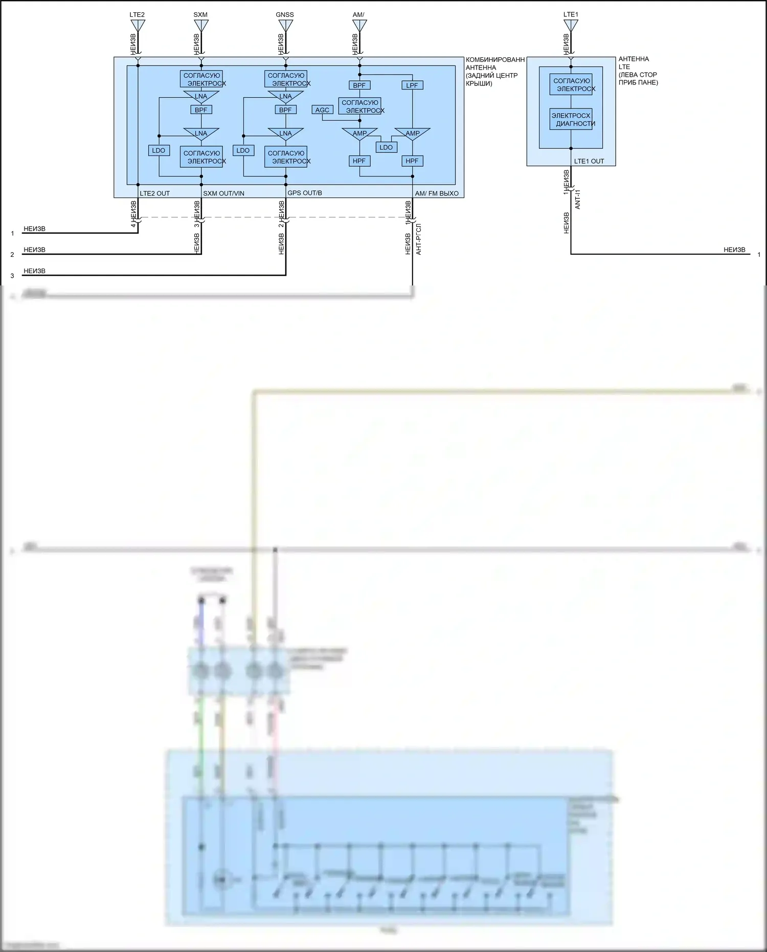 Soul Kia III (2019-2024): Электросхема навигации, без усилителя, без упора/хода холостого хода (2 из 3) 