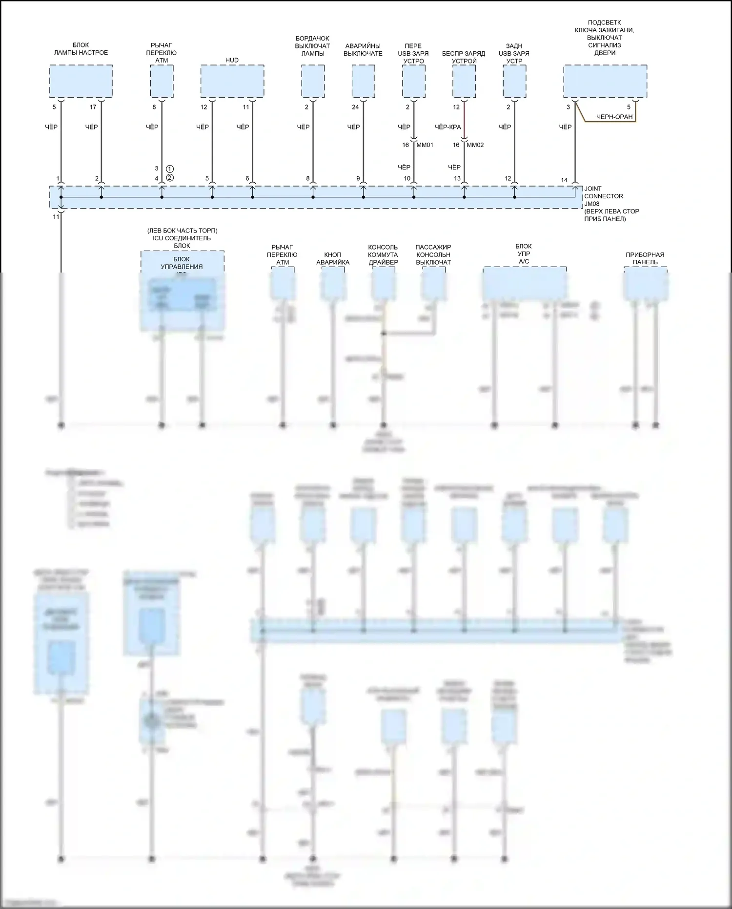 Soul Kia III (2019-2024): Электросхема разводки массы (1 из 6) 