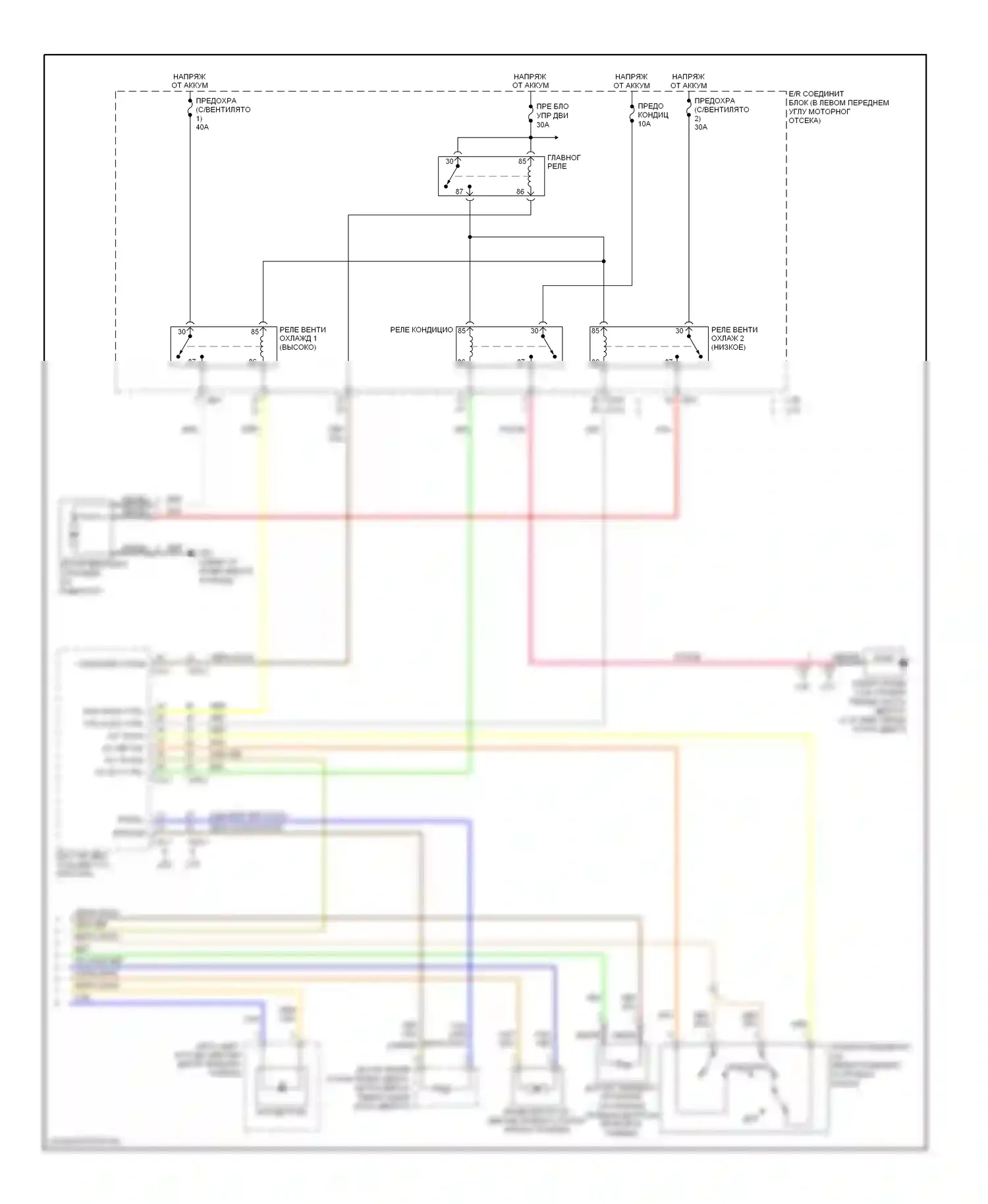 Sportage Kia II (2004-2008): Электросхема климат контроля (2 из 2) 