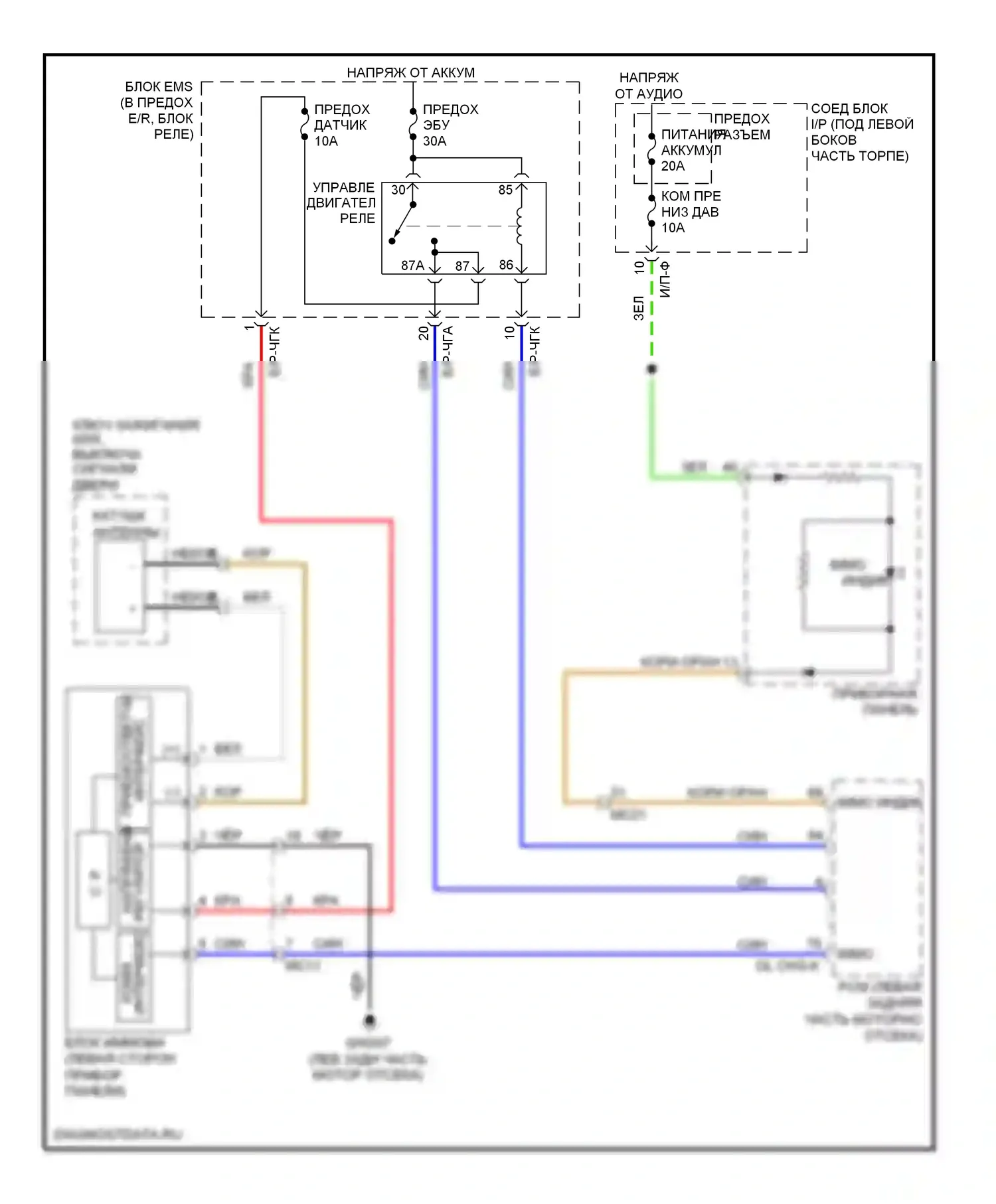 Sportage Kia III (2010-2014): 2.4л, электросхема иммобилайзера, без смарт-ключа 