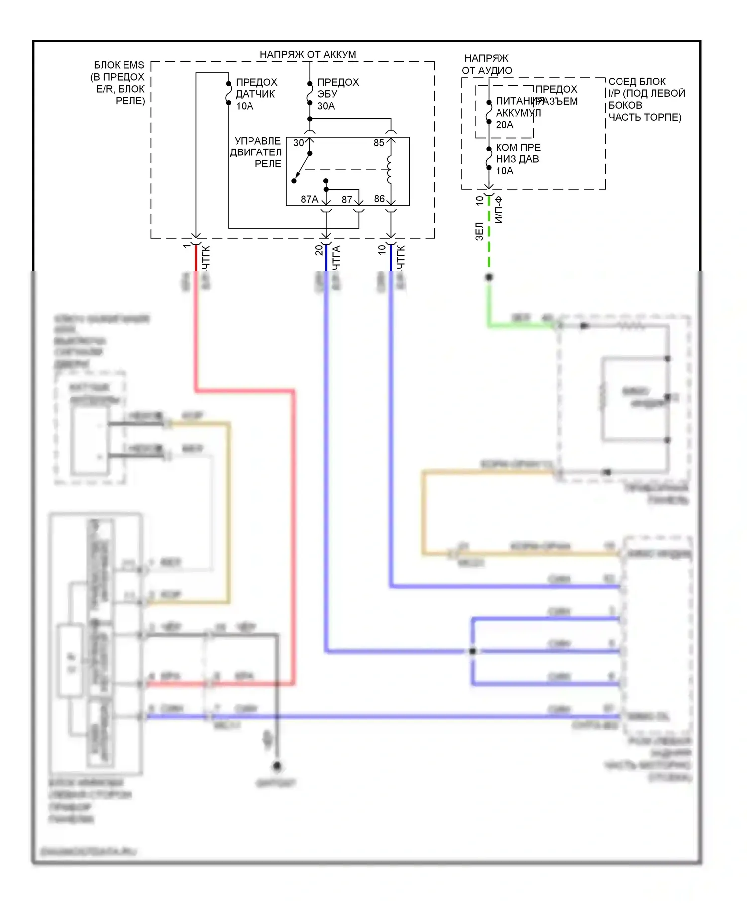 Sportage Kia III (2010-2014): 2,0л, электросхема иммобилайзера, без смарт-ключа 