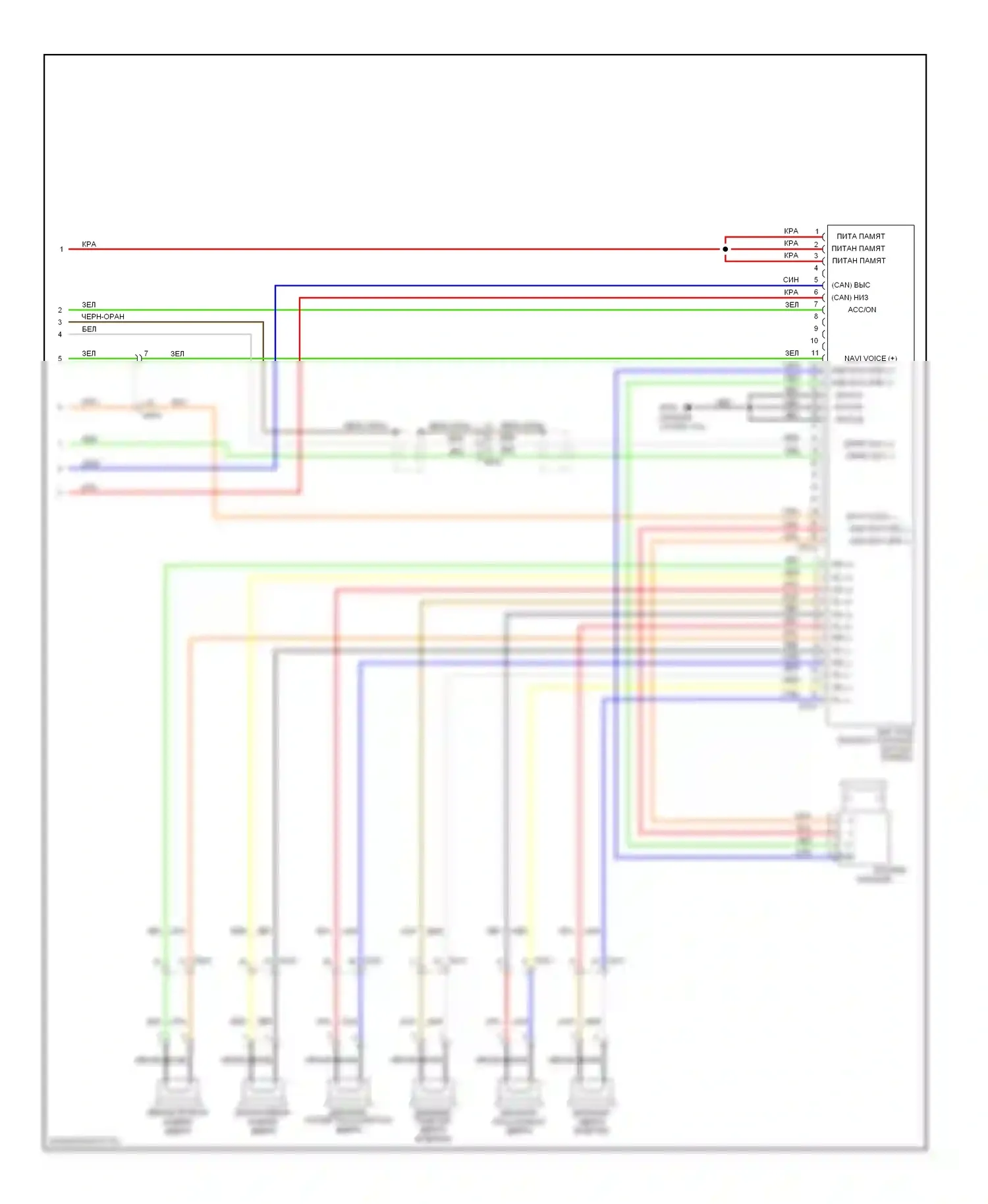 Sportage Kia III (2010-2014): Электросхема навигации (3 из 3) 