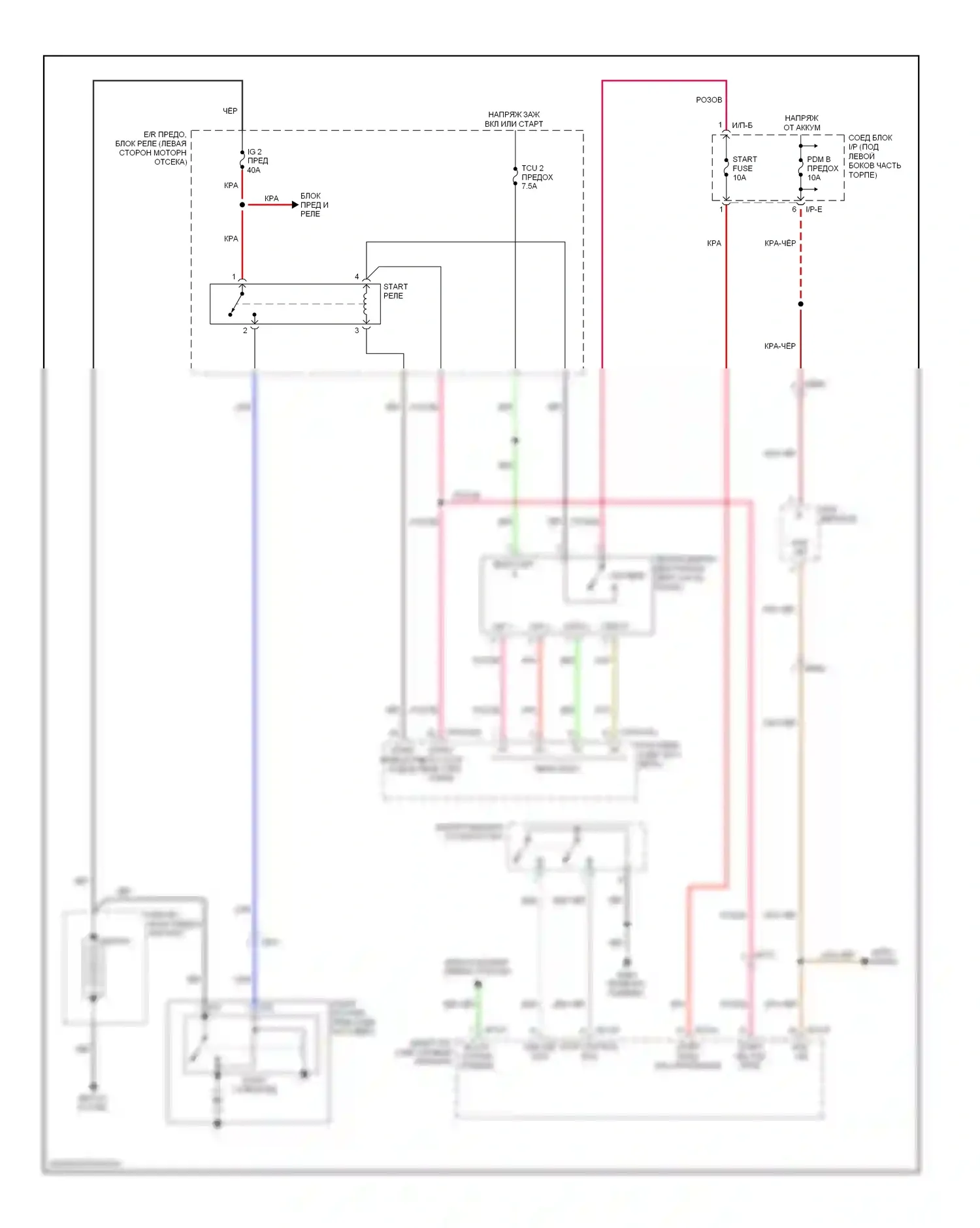 Sportage Kia III (2010-2014): 2.0l, электросхема стартера, с интеллектуальным ключом 