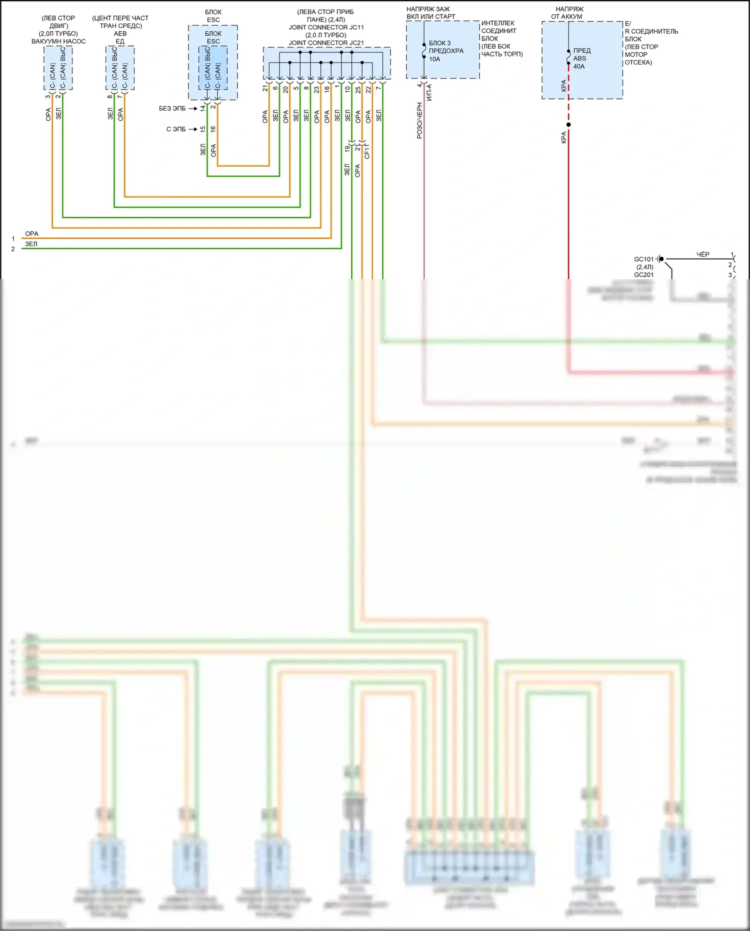 Sportage Kia IV (2015-2018): Can шина электросхема (3 из 3) 
