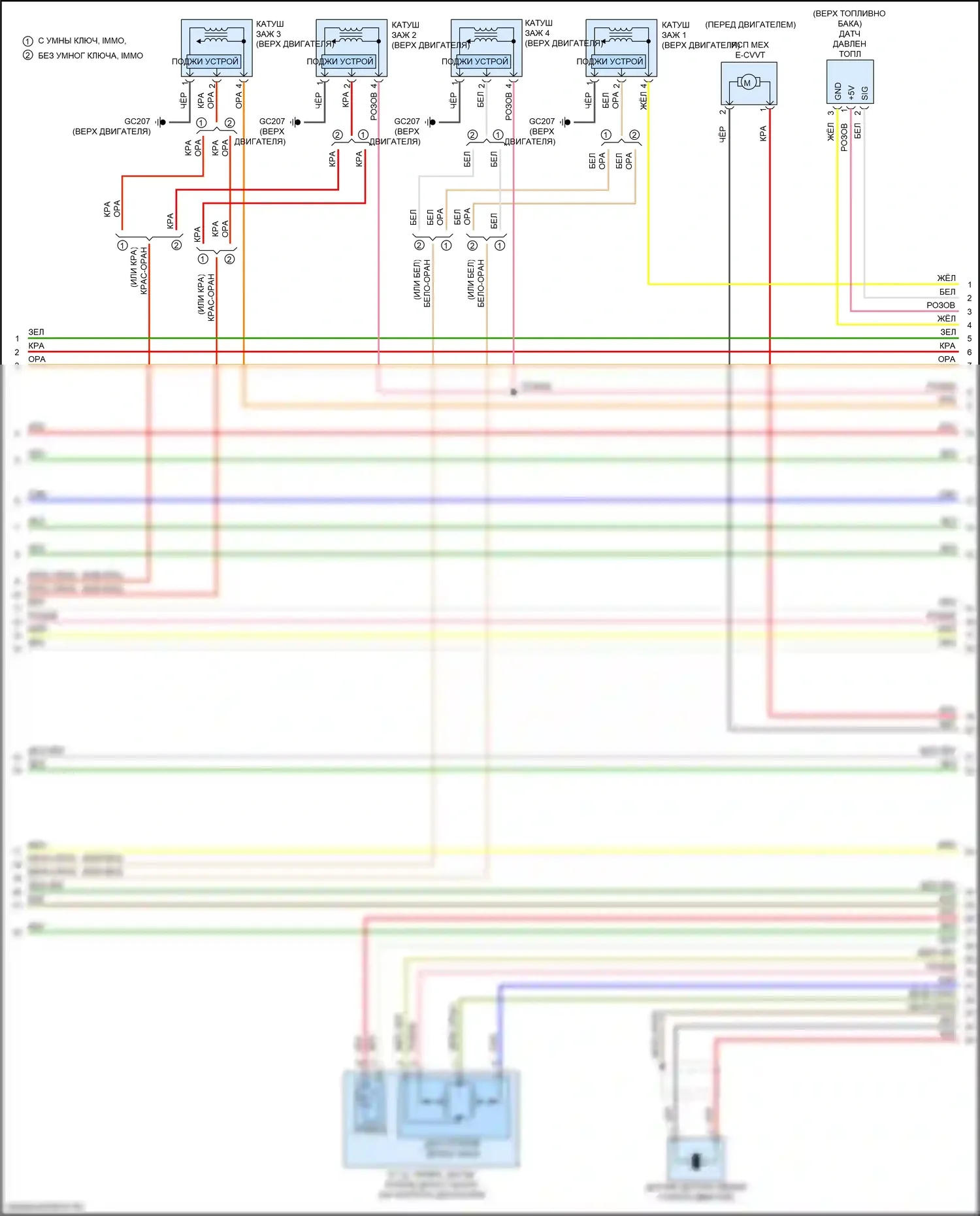 Sportage Kia IV (2015-2018): Электросхема двигателя 2.0л турбо (2 из 6) 