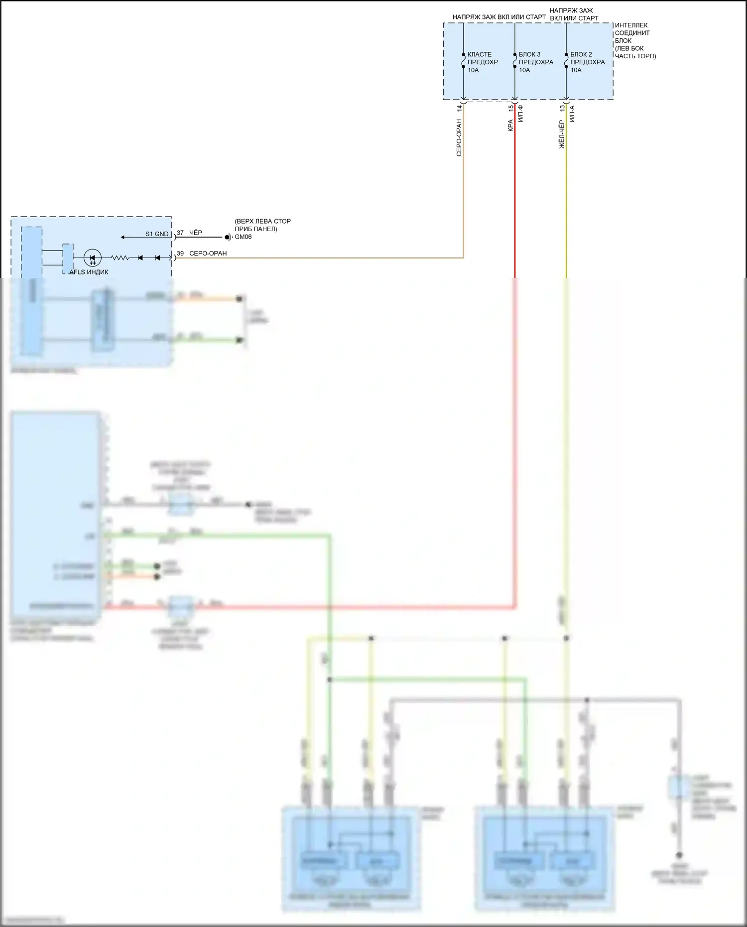 Sportage Kia IV (2015-2018): Электросхема адаптивного переднего освещения 