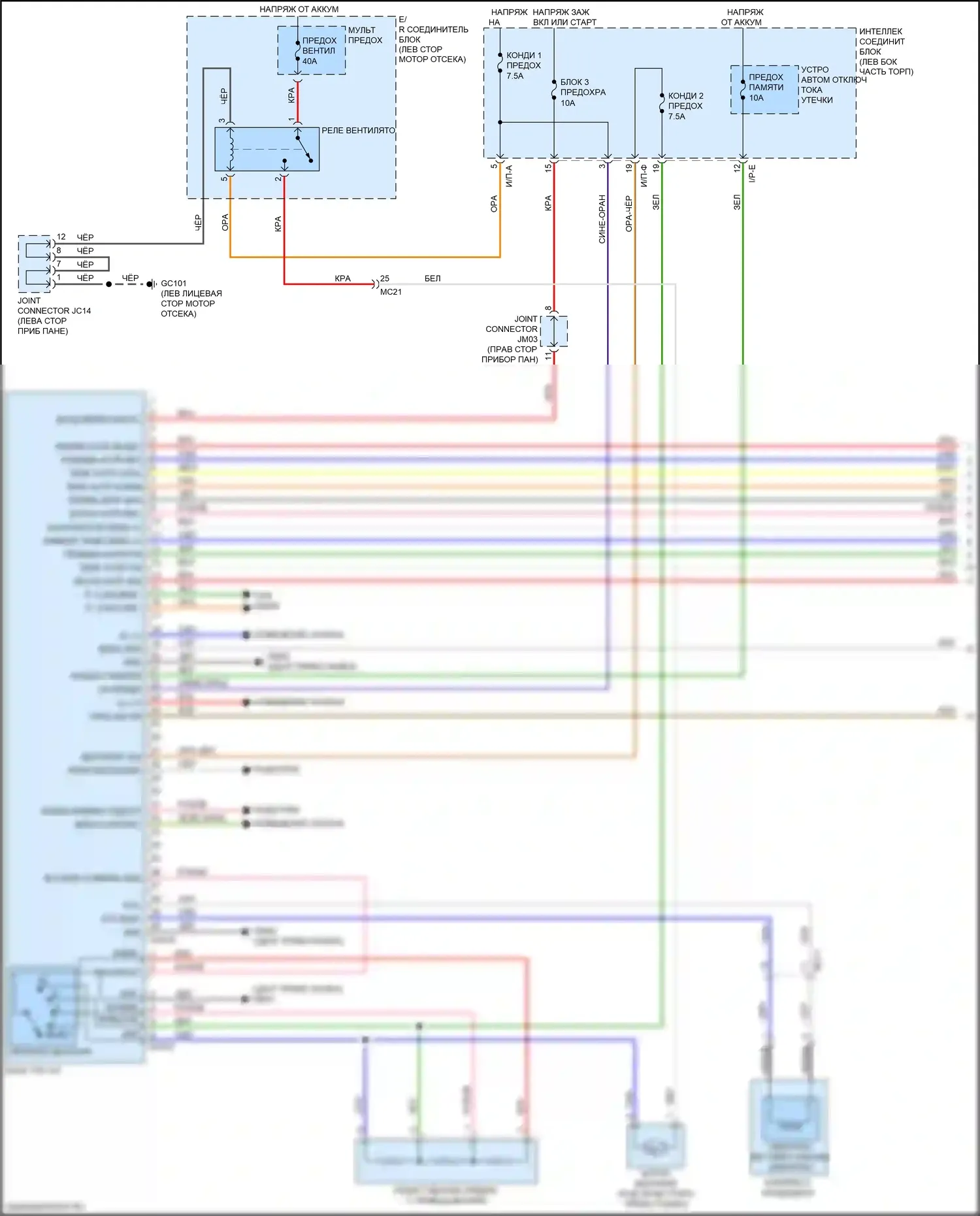 Sportage Kia IV (2015-2018): Электросхема ручного кондиционера (1 из 3) 