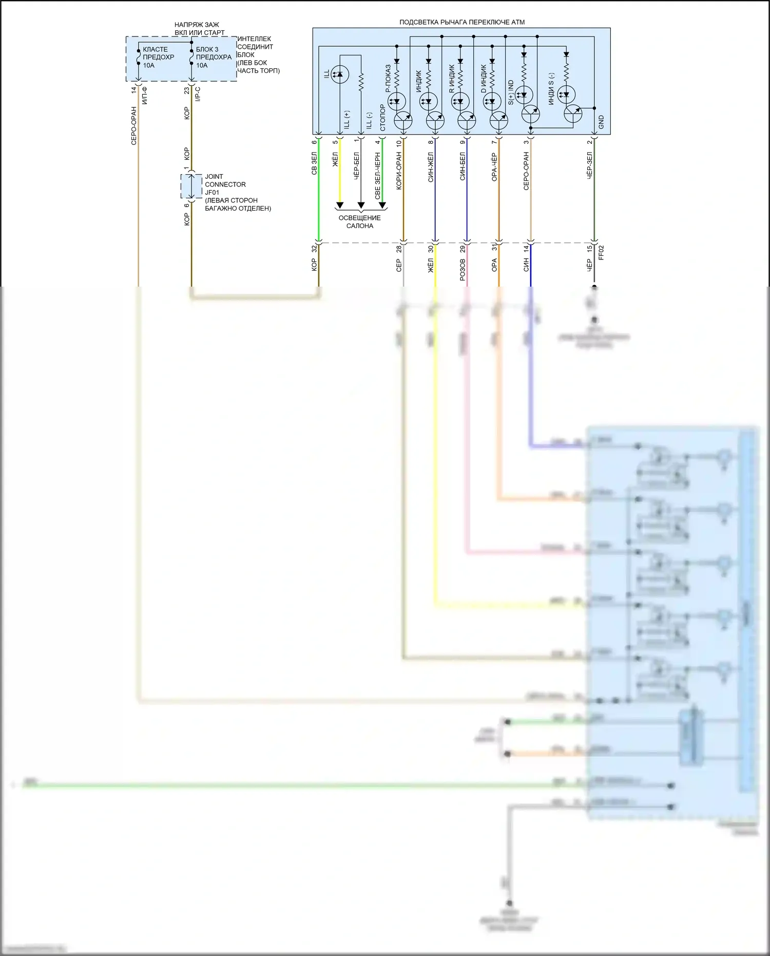 Sportage Kia IV (2015-2018): Электросхема автоматической коробки передач (2 из 2) 
