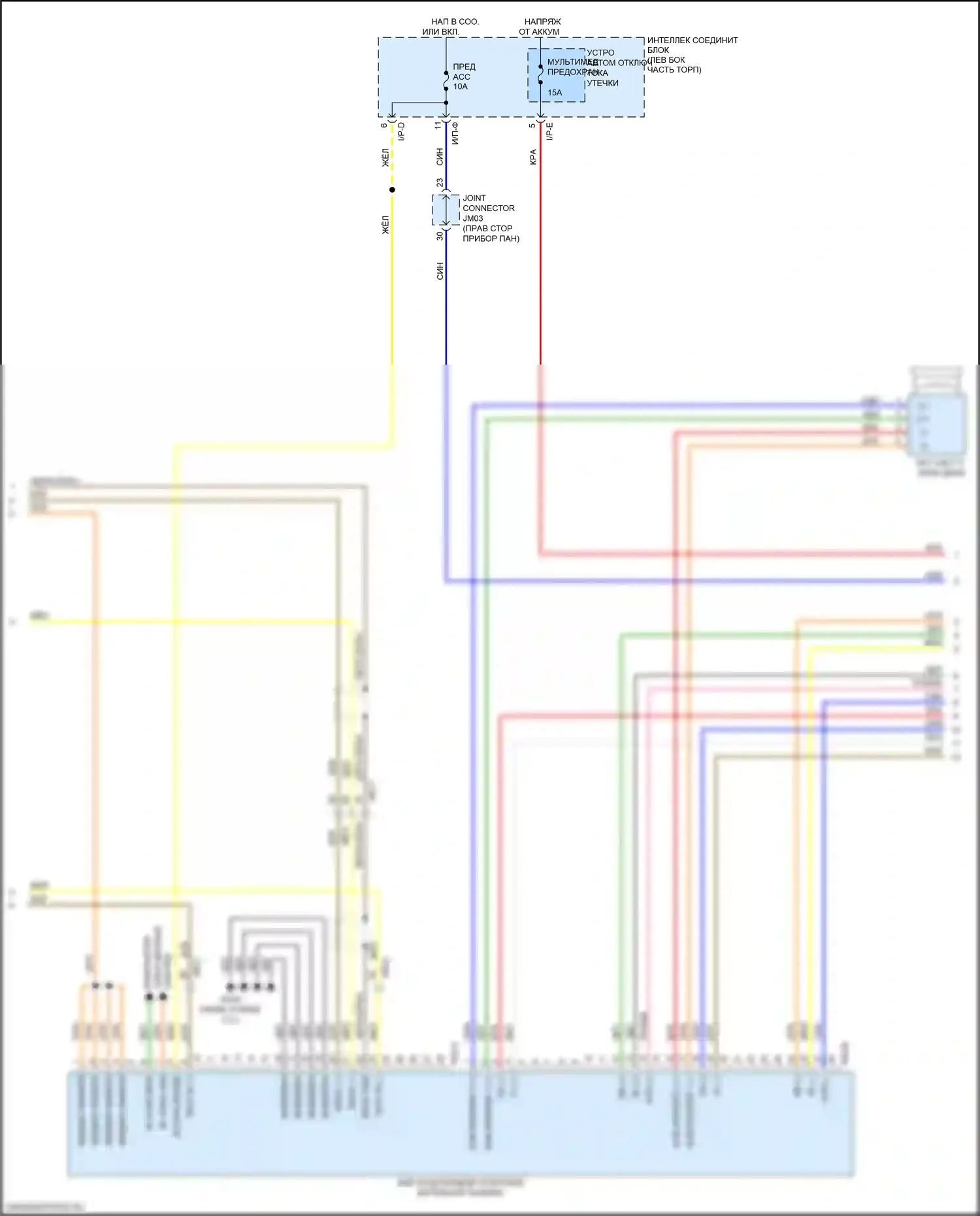 Sportage Kia IV (2015-2018): Электросхема магнитолы, с навигацией (2 из 4) 