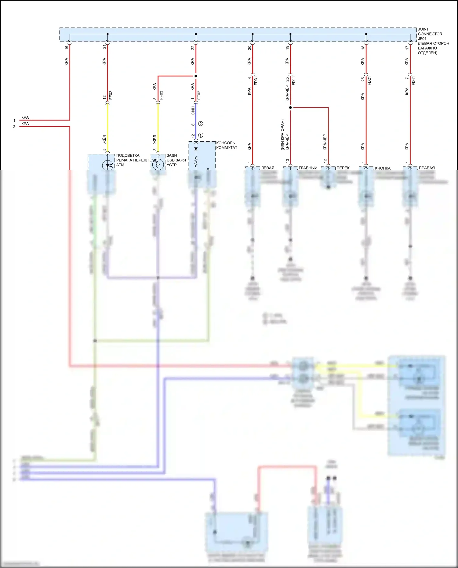 Sportage Kia IV (2015-2018): Электросхема подсветки приборной панели (3 из 3) 