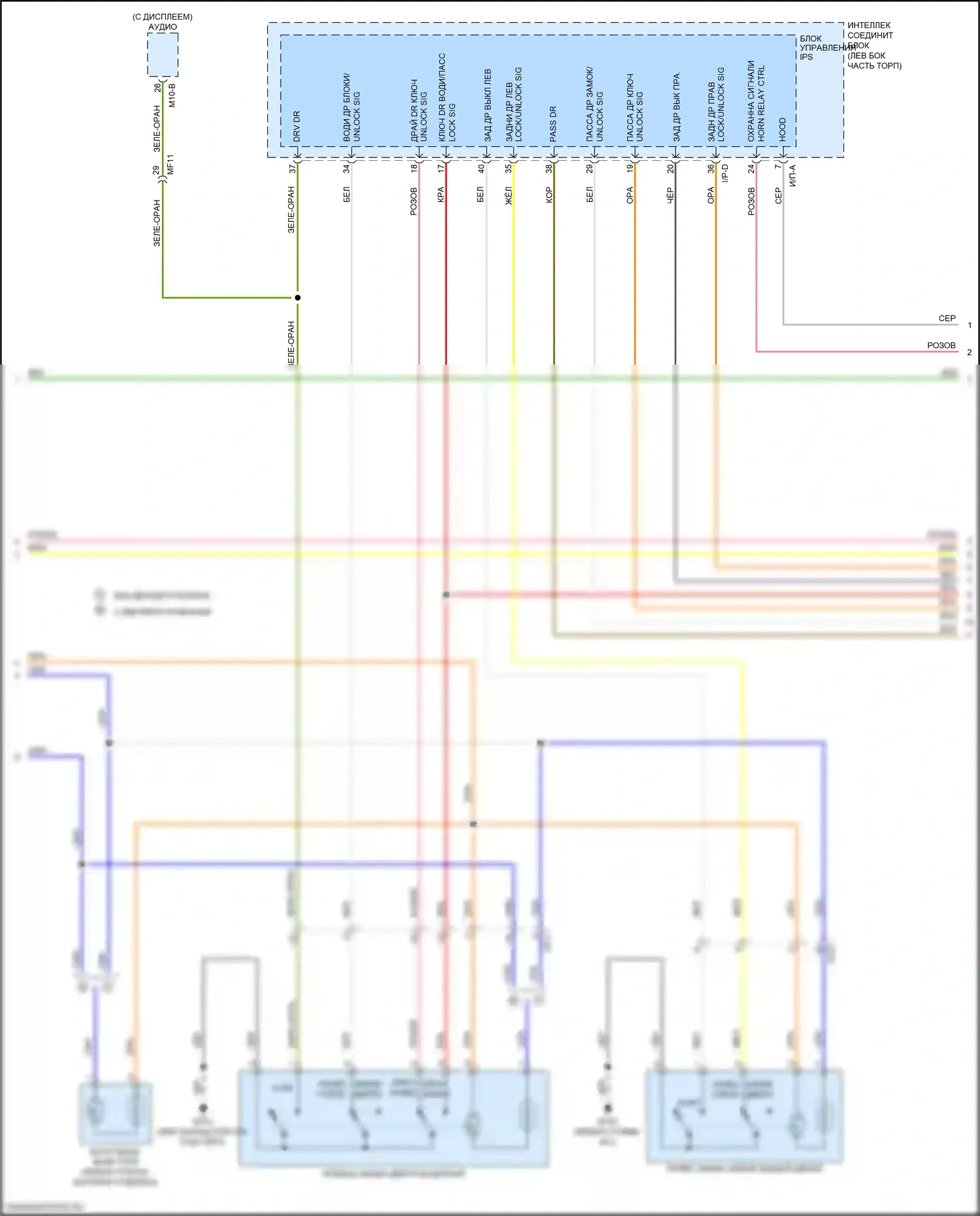 Sportage Kia IV (2015-2018): Электросхема защиты от взлома (2 из 3) 