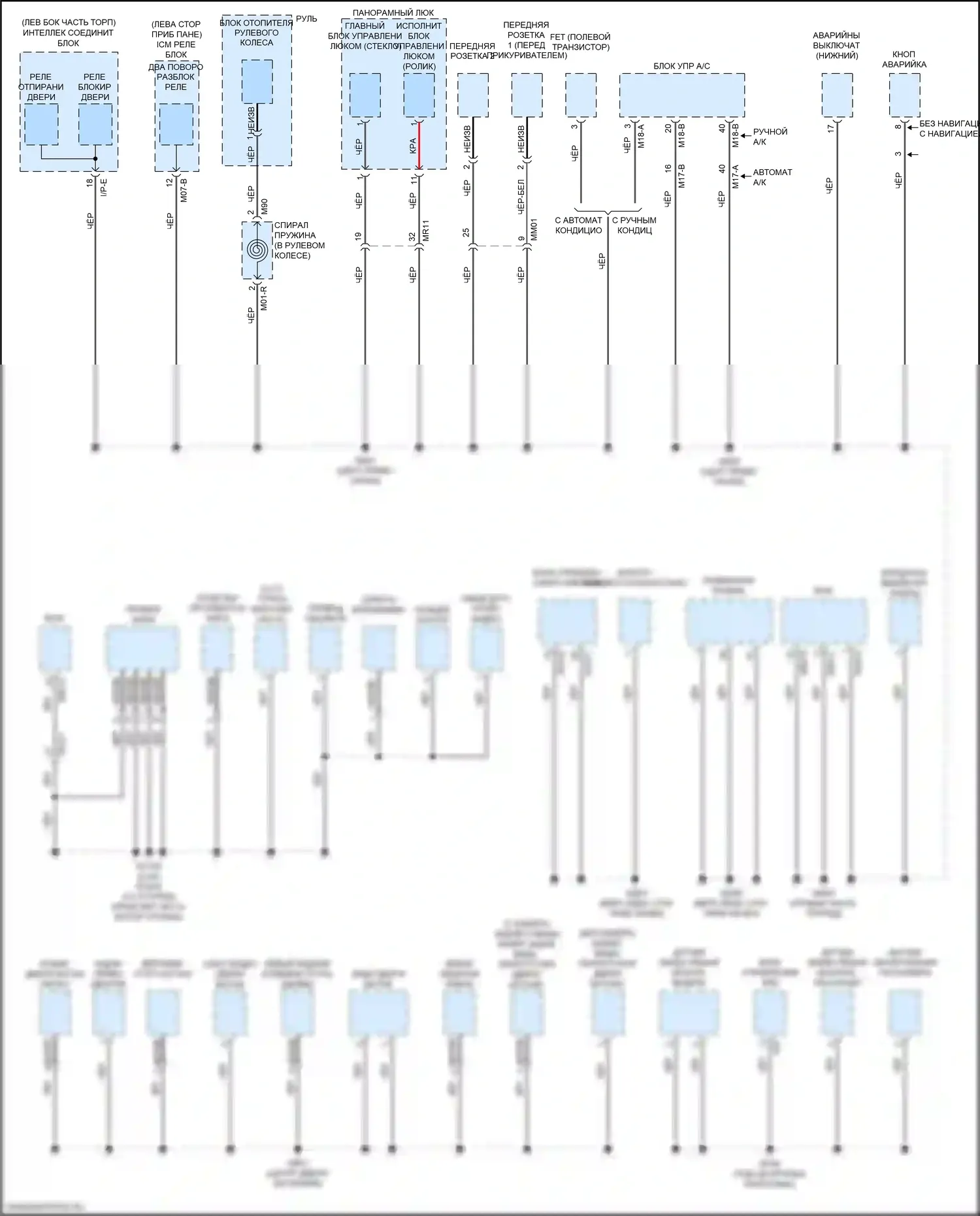 Sportage Kia IV (2015-2018): Электросхема точек подключения масс (1 из 5) 