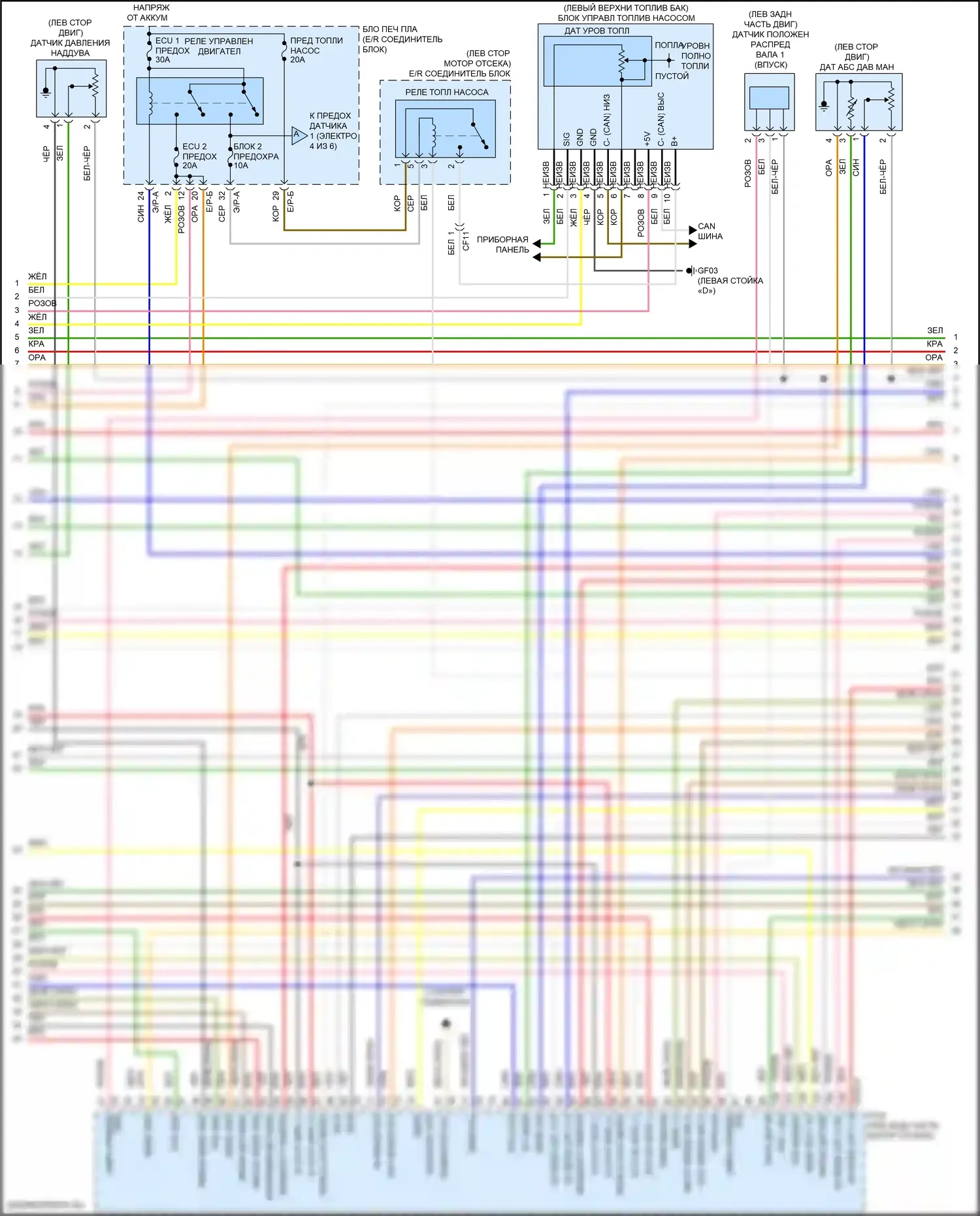 Sportage Kia V (2021-2024): Электросхема двигателя 2.0л турбо (3 из 6) 