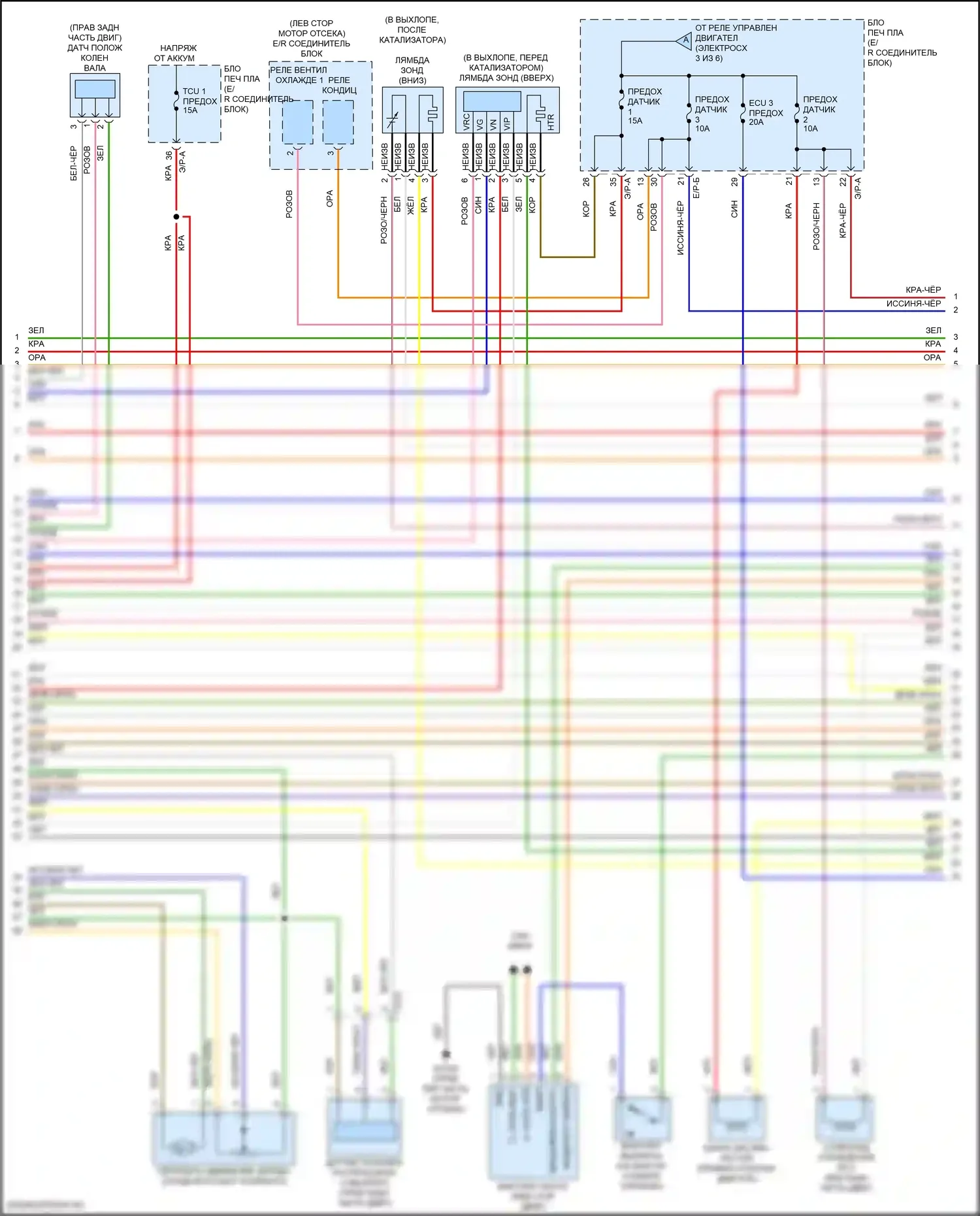 Sportage Kia V (2021-2024): Электросхема двигателя 2.0л турбо (4 из 6) 