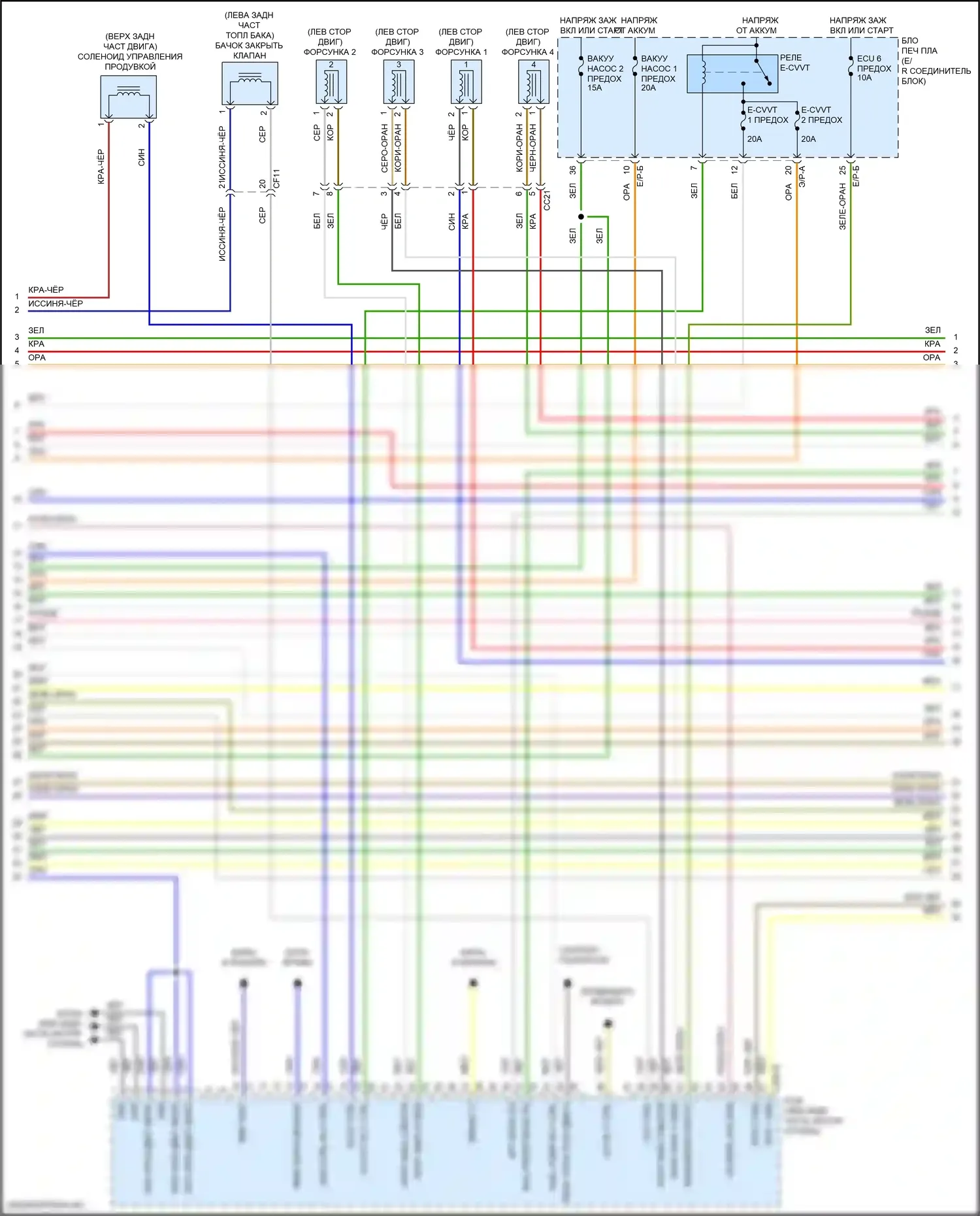 Sportage Kia V (2021-2024): Электросхема двигателя 2.0л турбо (5 из 6) 