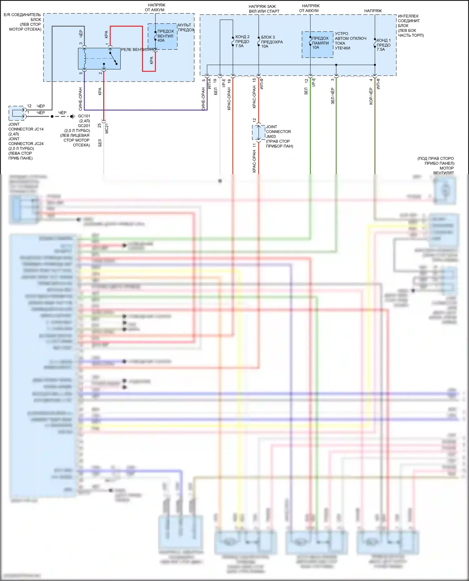 Sportage Kia V (2021-2024): Электросхема климат контроля (1 из 3) 