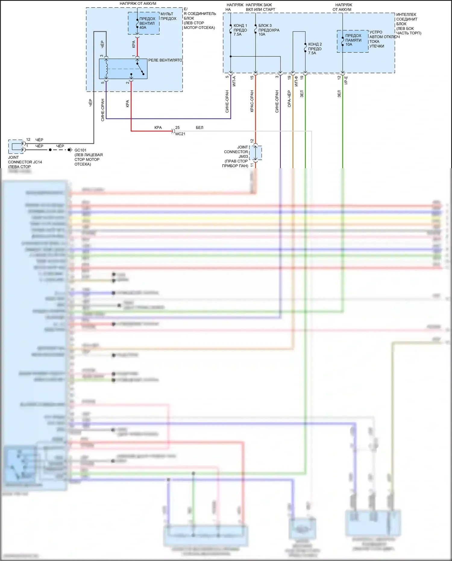 Sportage Kia V (2021-2024): Электросхема ручного кондиционера (1 из 3) 