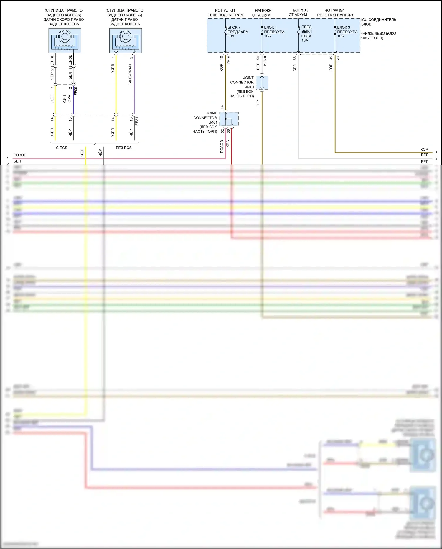 Stinger Kia I рестайлинг (2020-2024): Антиблокировочная система abs электросхема (2 из 4) 