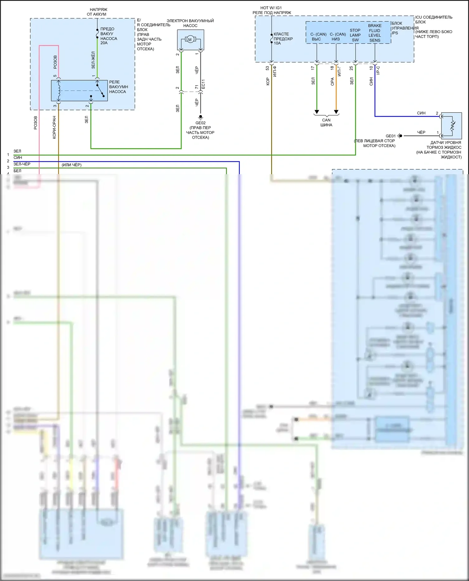 Stinger Kia I рестайлинг (2020-2024): Антиблокировочная система abs электросхема (4 из 4) 
