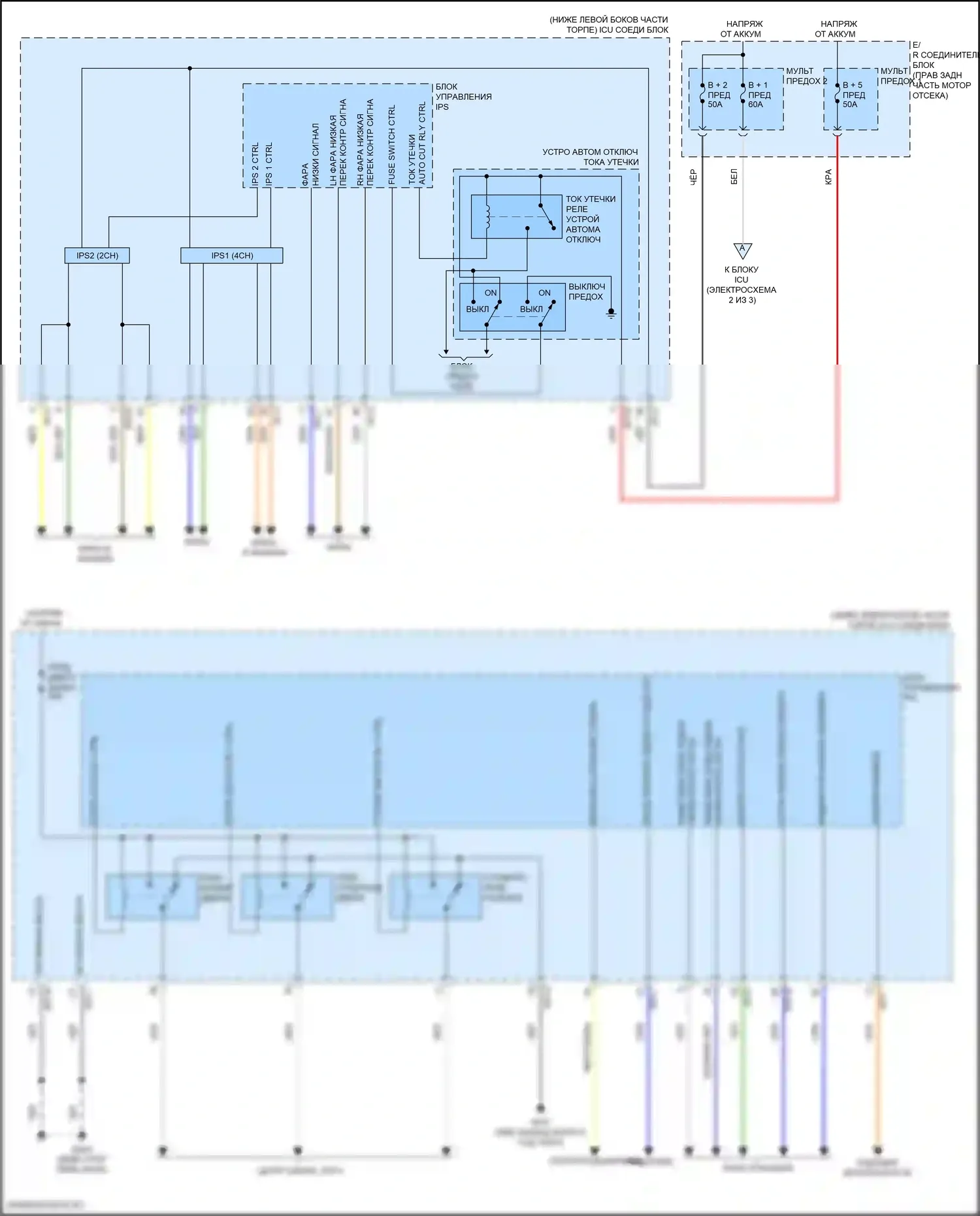 Stinger Kia I рестайлинг (2020-2024): Электросхема блока управления ips (1 из 3) 