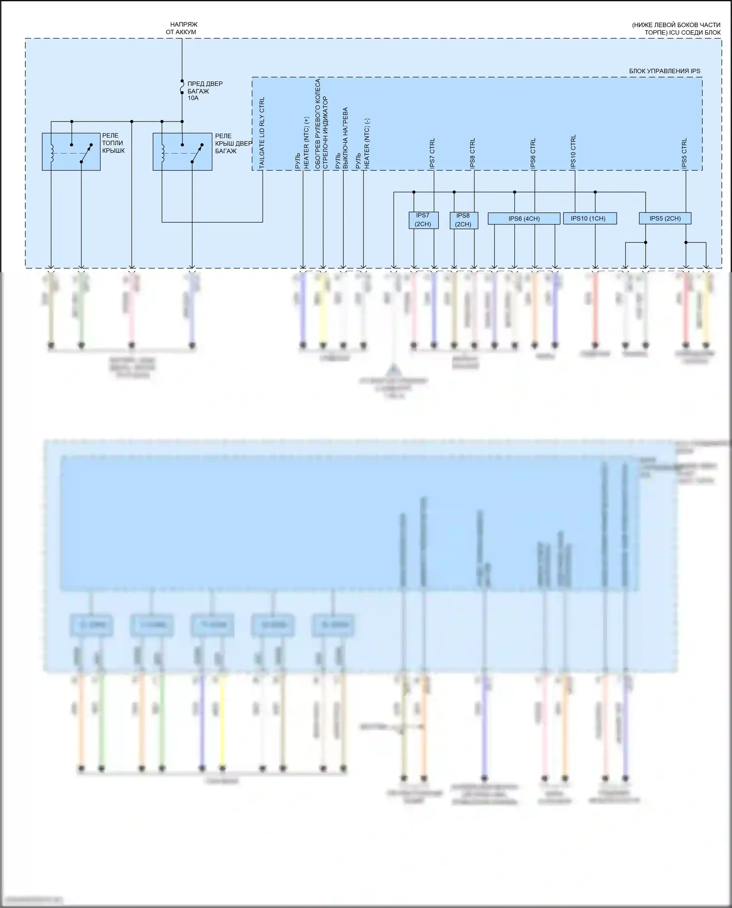 Stinger Kia I рестайлинг (2020-2024): Электросхема блока управления ips (2 из 3) 