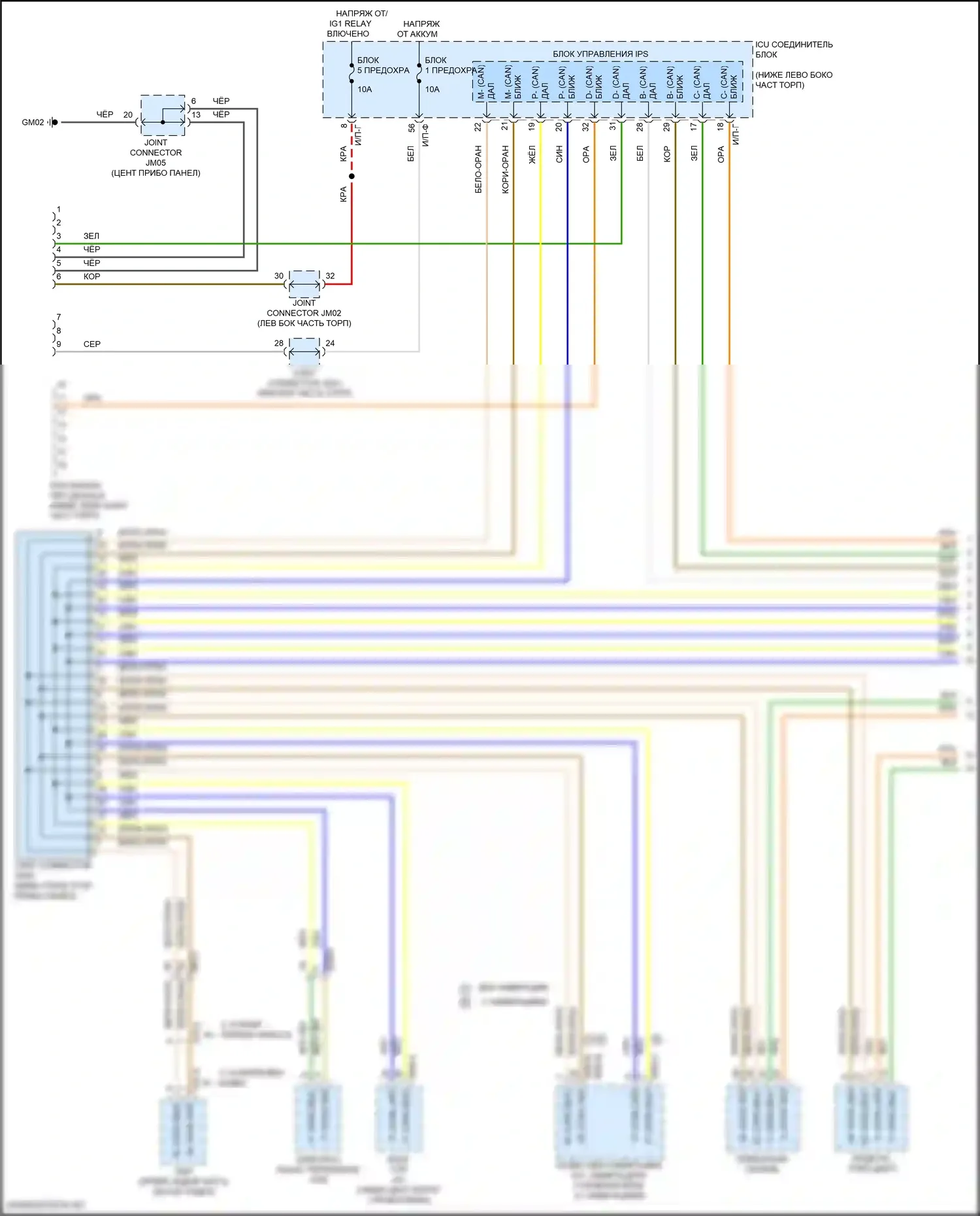 Stinger Kia I рестайлинг (2020-2024): Can шина электросхема (1 из 5) 
