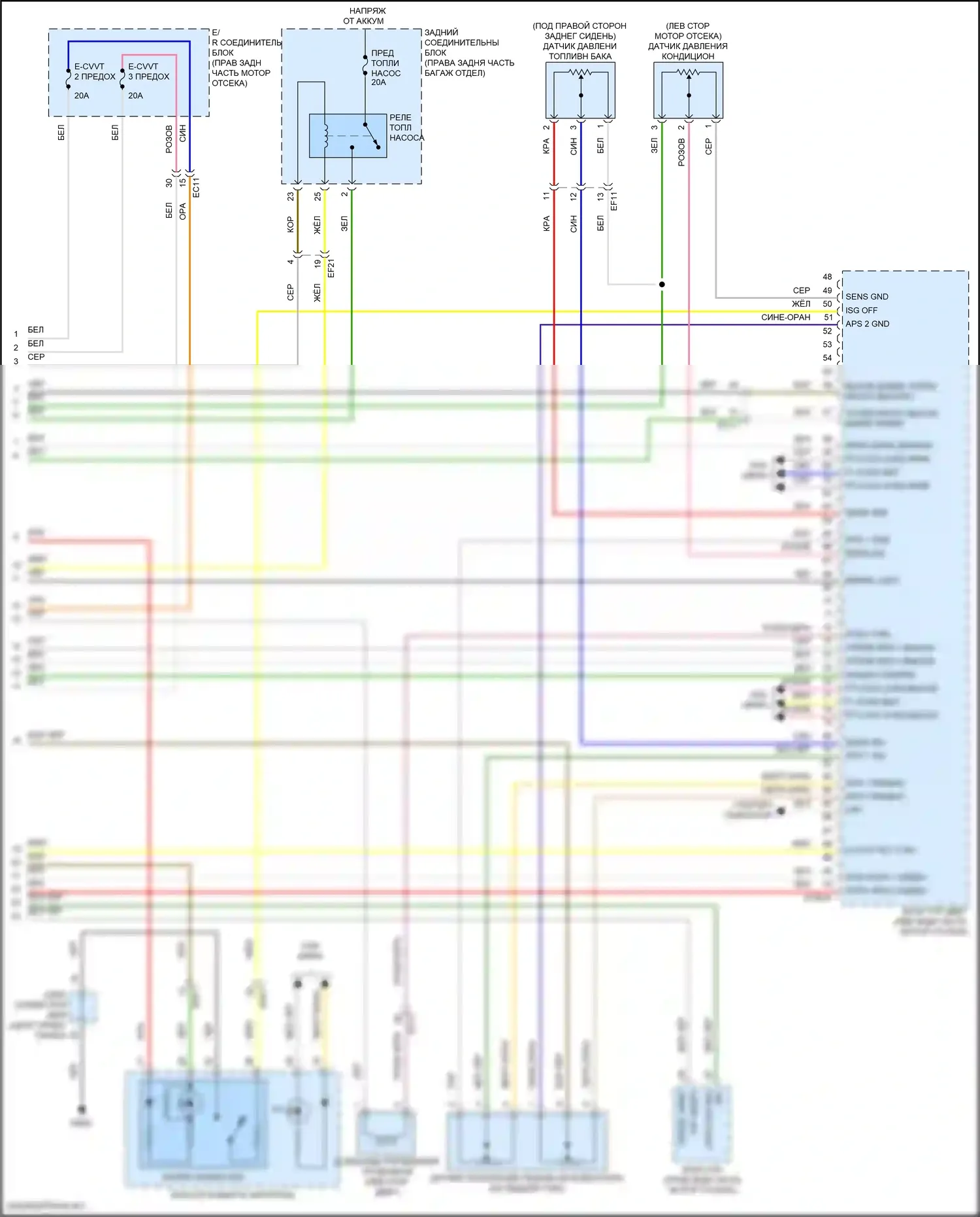 Stinger Kia I рестайлинг (2020-2024): Электросхема двигателя 2.5л турбо (6 из 6) 