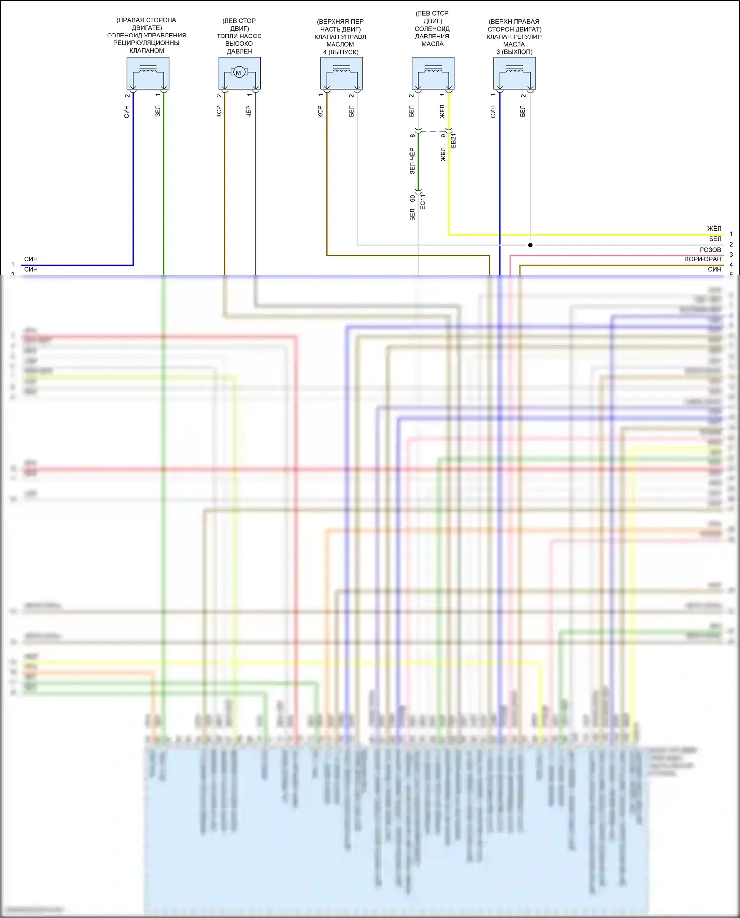Stinger Kia I рестайлинг (2020-2024): Электросхема двигателя 3,3л турбо (4 из 9) 
