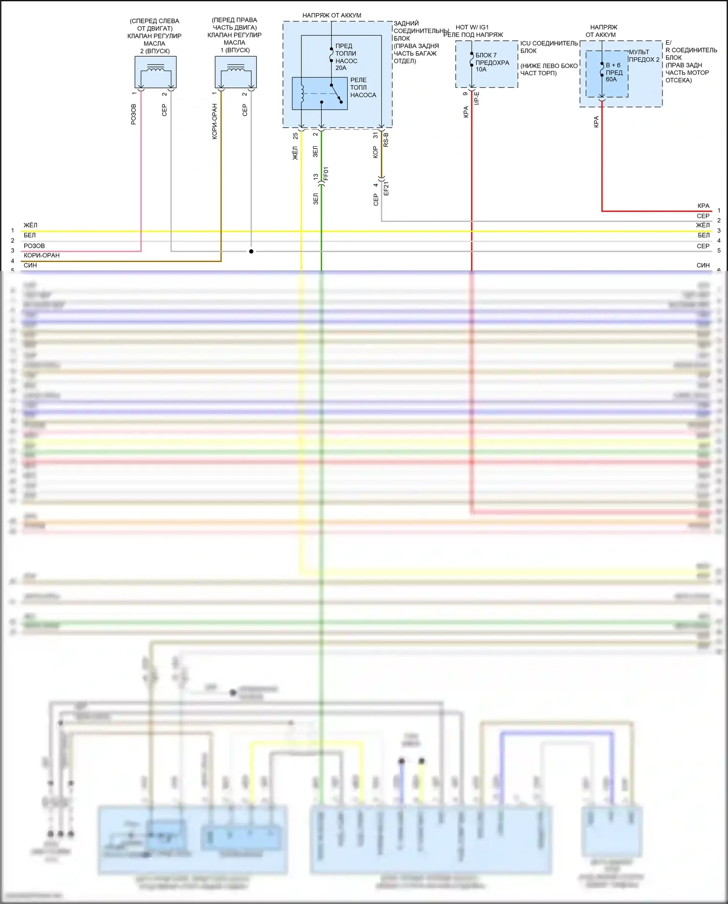 Stinger Kia I рестайлинг (2020-2024): Электросхема двигателя 3,3л турбо (5 из 9) 