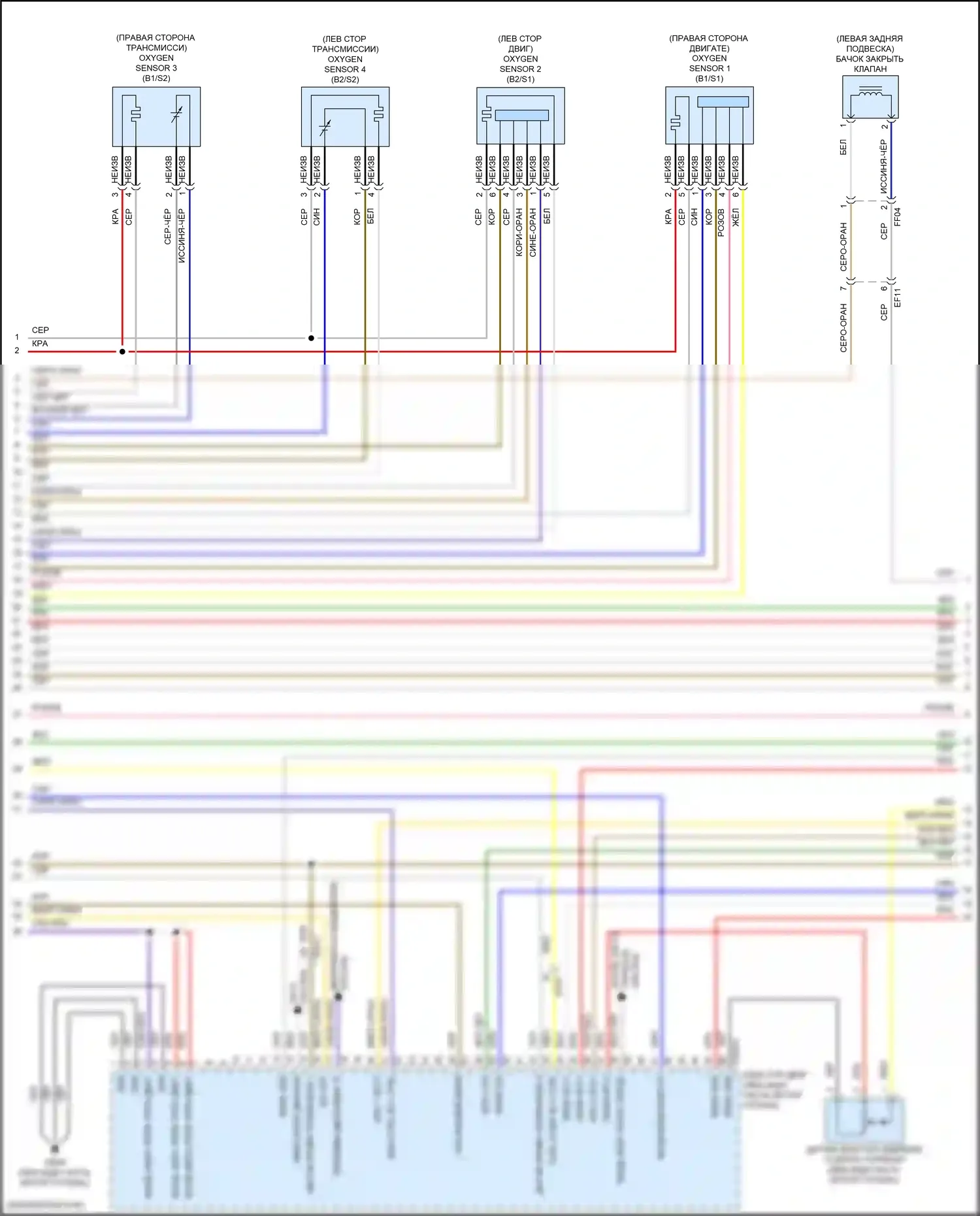 Stinger Kia I рестайлинг (2020-2024): Электросхема двигателя 3,3л турбо (7 из 9) 