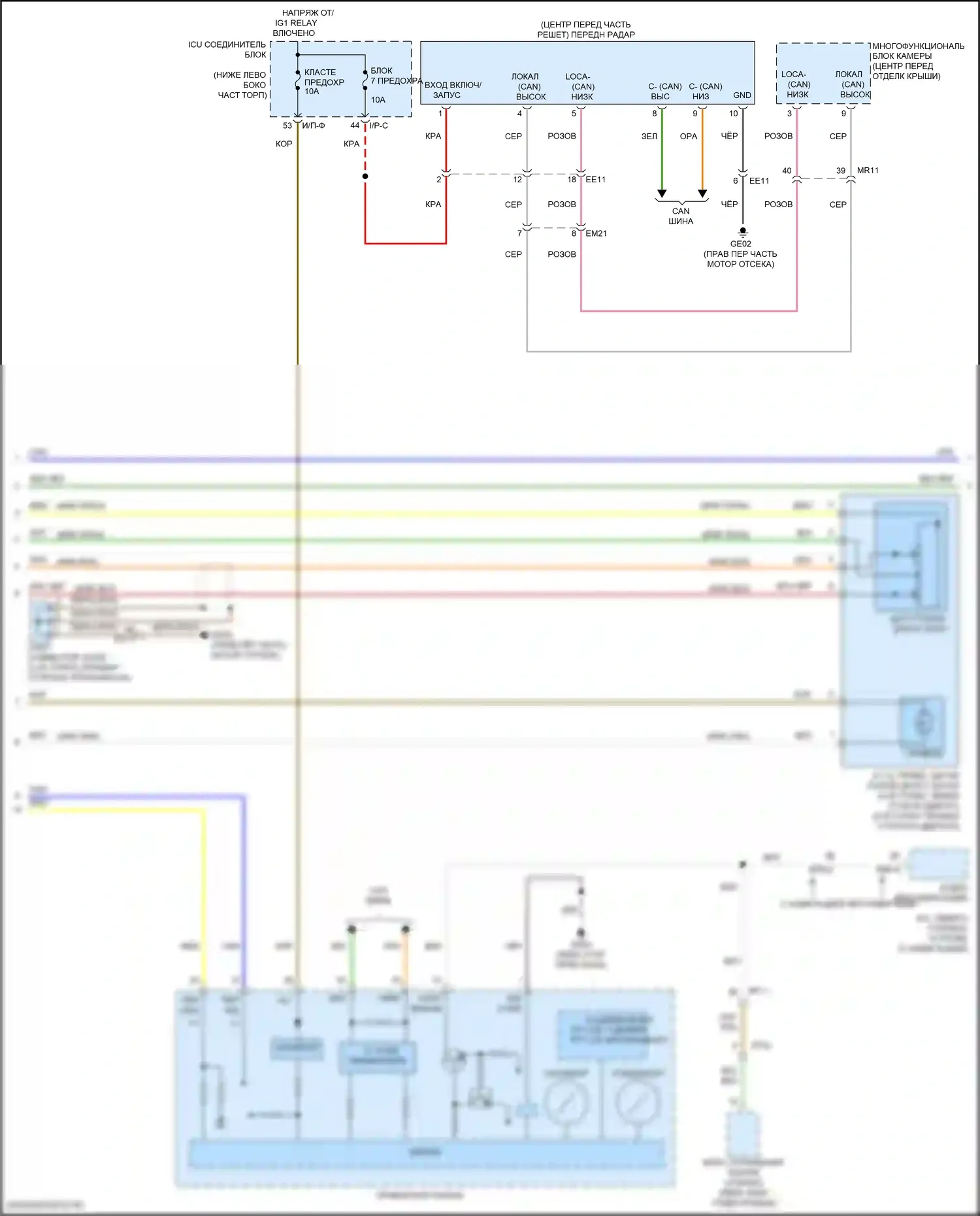 Stinger Kia I рестайлинг (2020-2024): Электросхема круиз-контроля (2 из 3) 