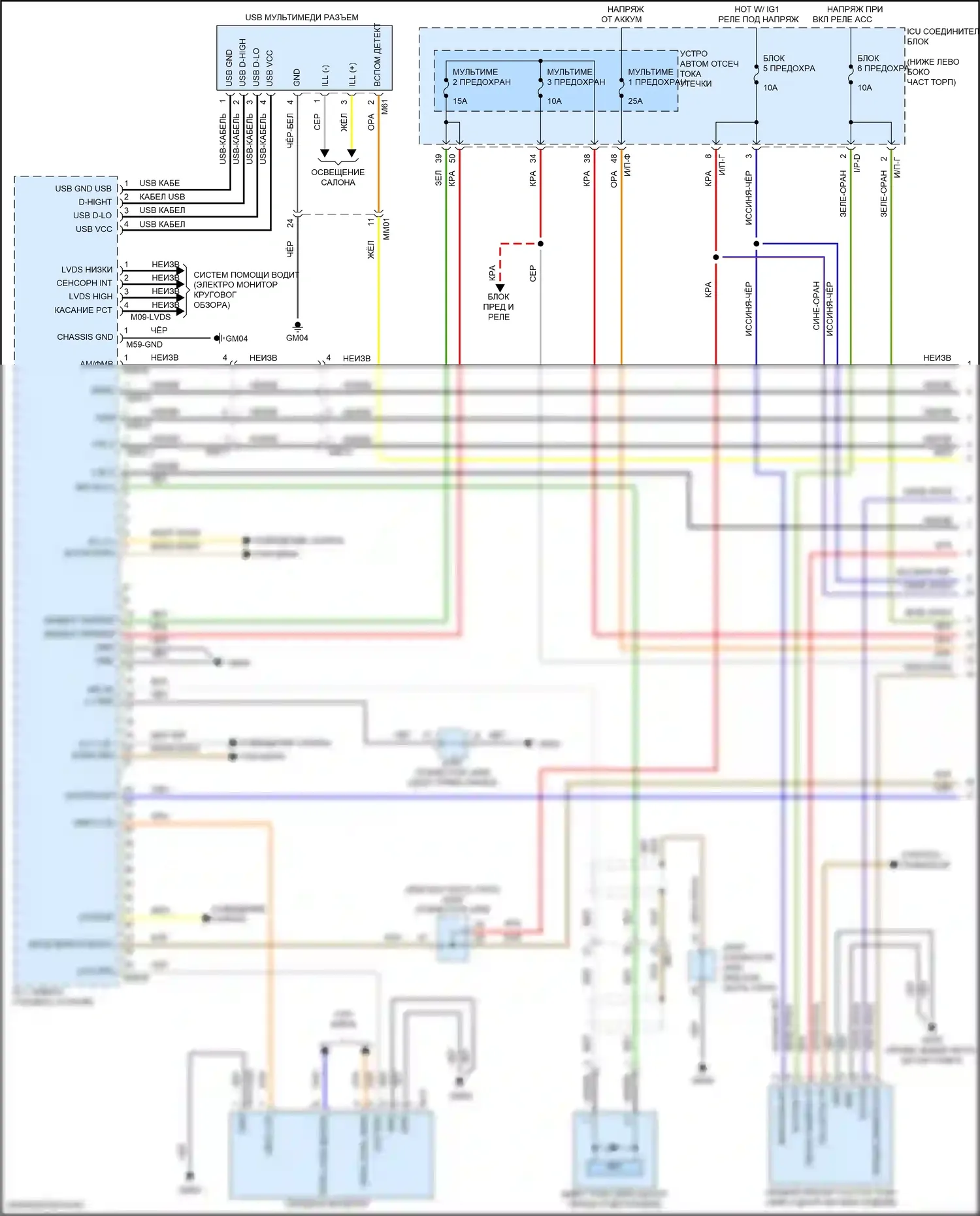 Stinger Kia I рестайлинг (2020-2024): Электросхема навигации, с усилителем премиум-класса (1 из 4) 