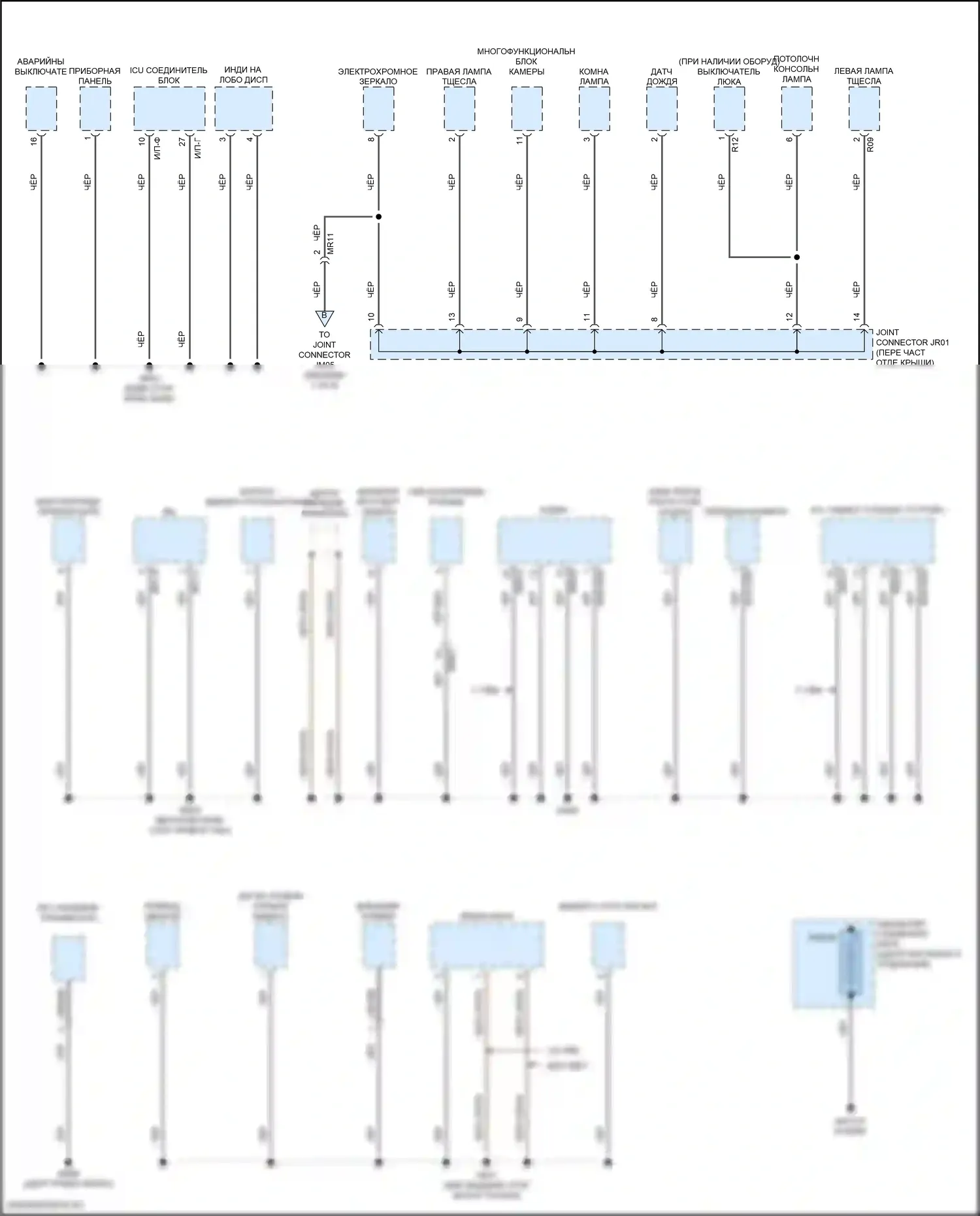 Stinger Kia I рестайлинг (2020-2024): Электросхема разводки массы (2 из 6) 