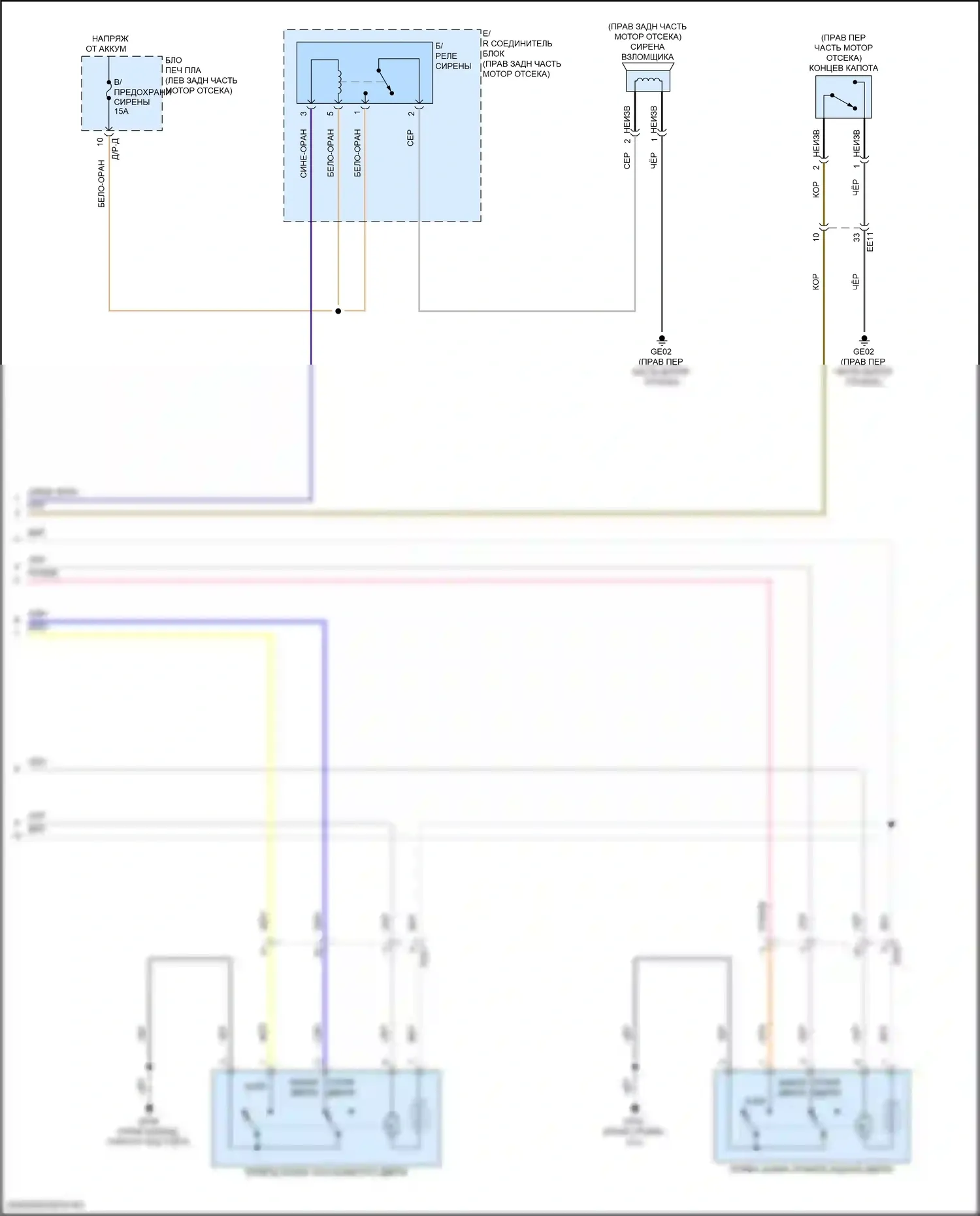 Stinger Kia I рестайлинг (2020-2024): Электросхема центрального замка (3 из 3) 