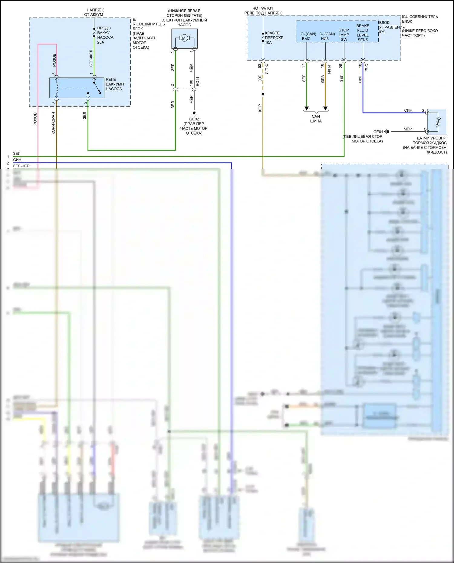 Stinger Kia I (2017-2021): Антиблокировочная электросхема тормозов, с epb (3 из 3) 