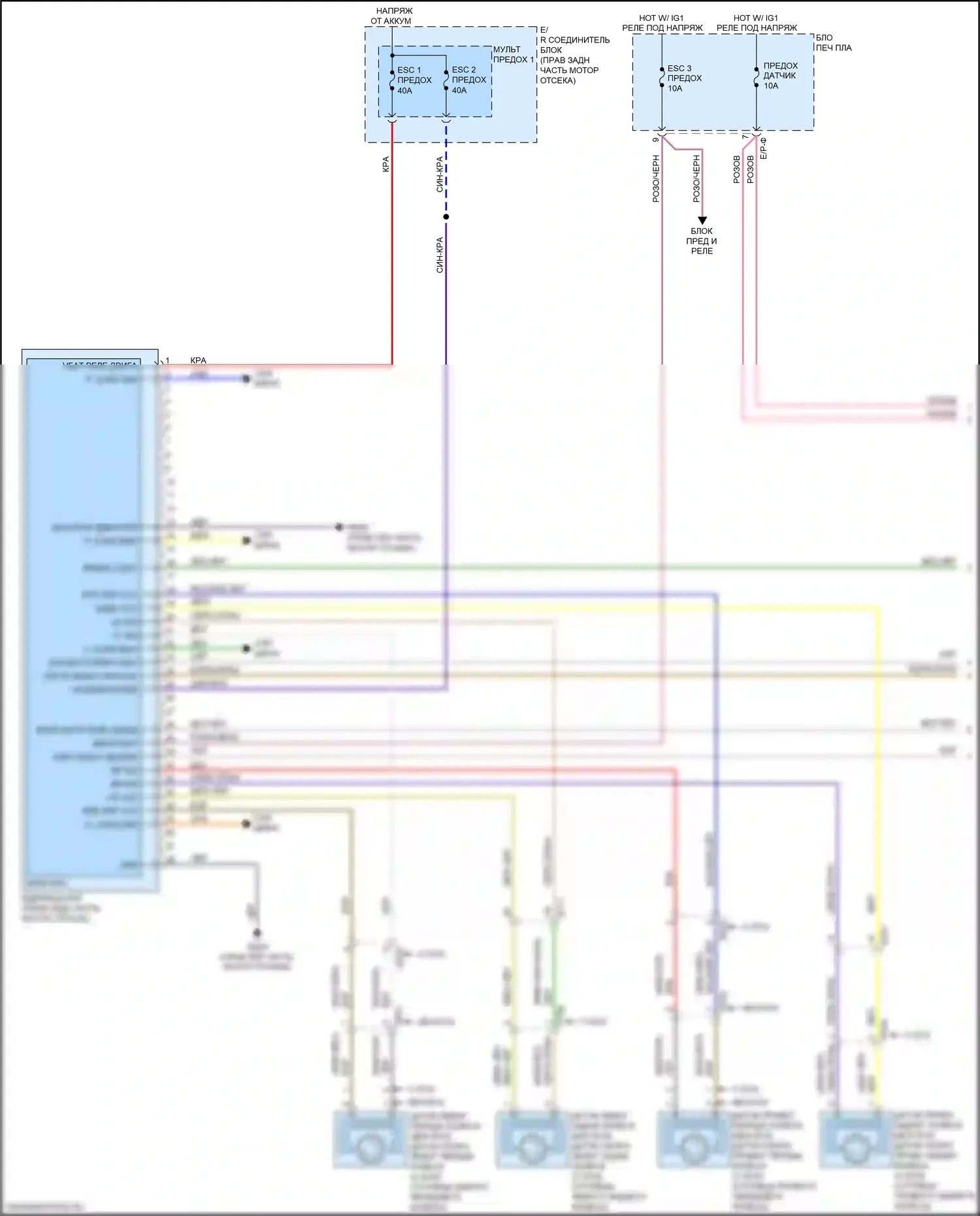 Stinger Kia I (2017-2021): Антиблокировочная система abs электросхема, без epb (1 из 3) 