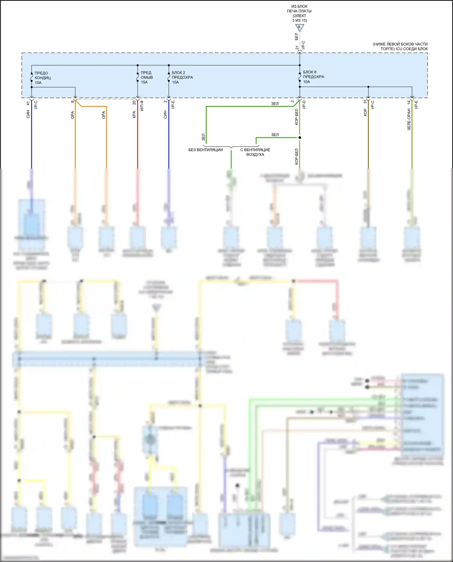 Stinger Kia I (2017-2021): Электросхема блока предохранителей реле (10 из 10) 