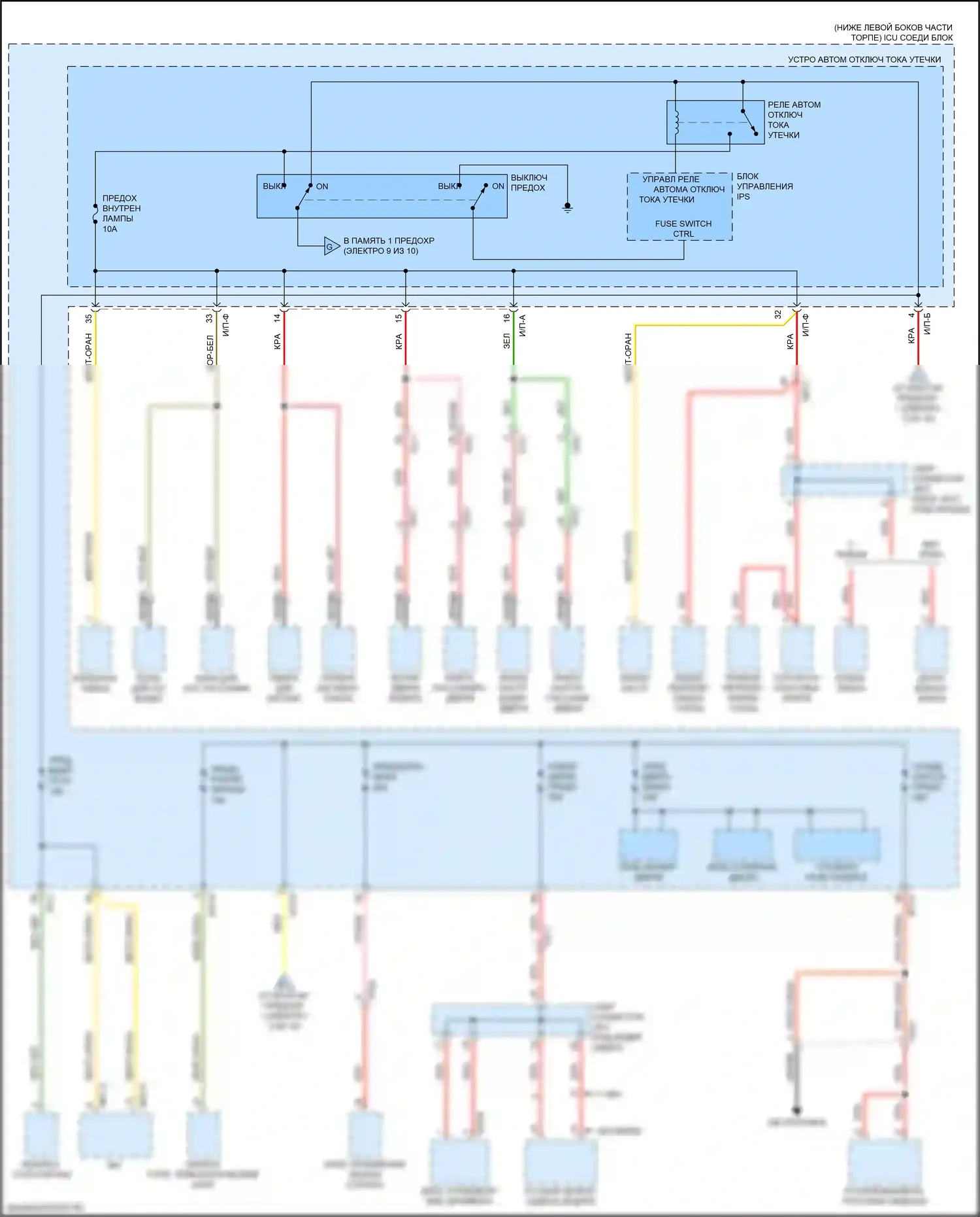 Stinger Kia I (2017-2021): Электросхема блока предохранителей реле (8 из 10) 