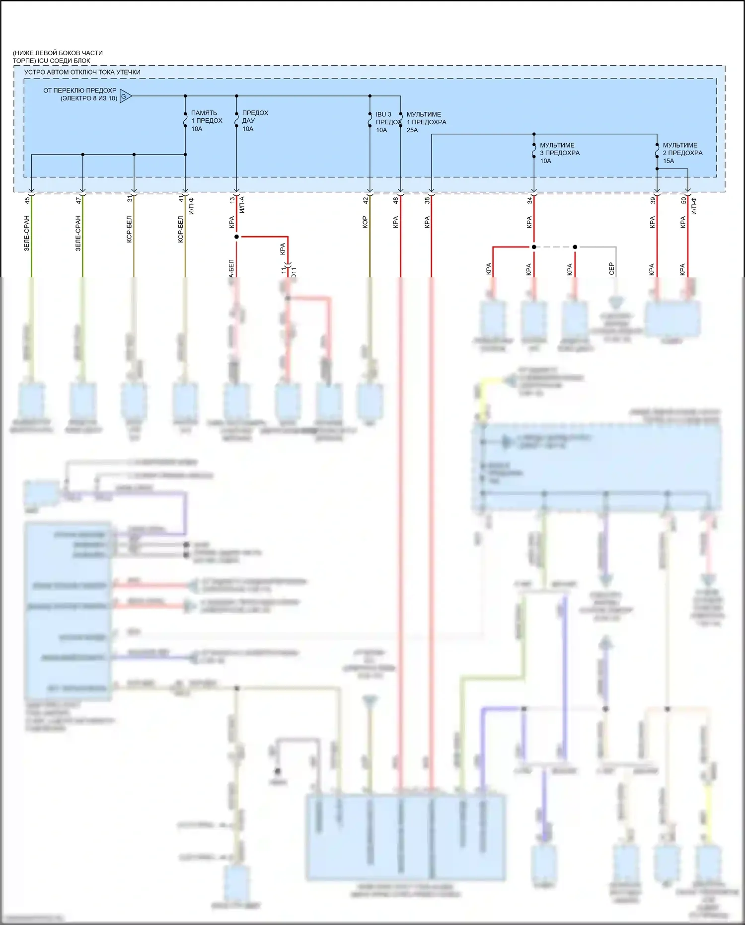 Stinger Kia I (2017-2021): Электросхема блока предохранителей реле (9 из 10) 