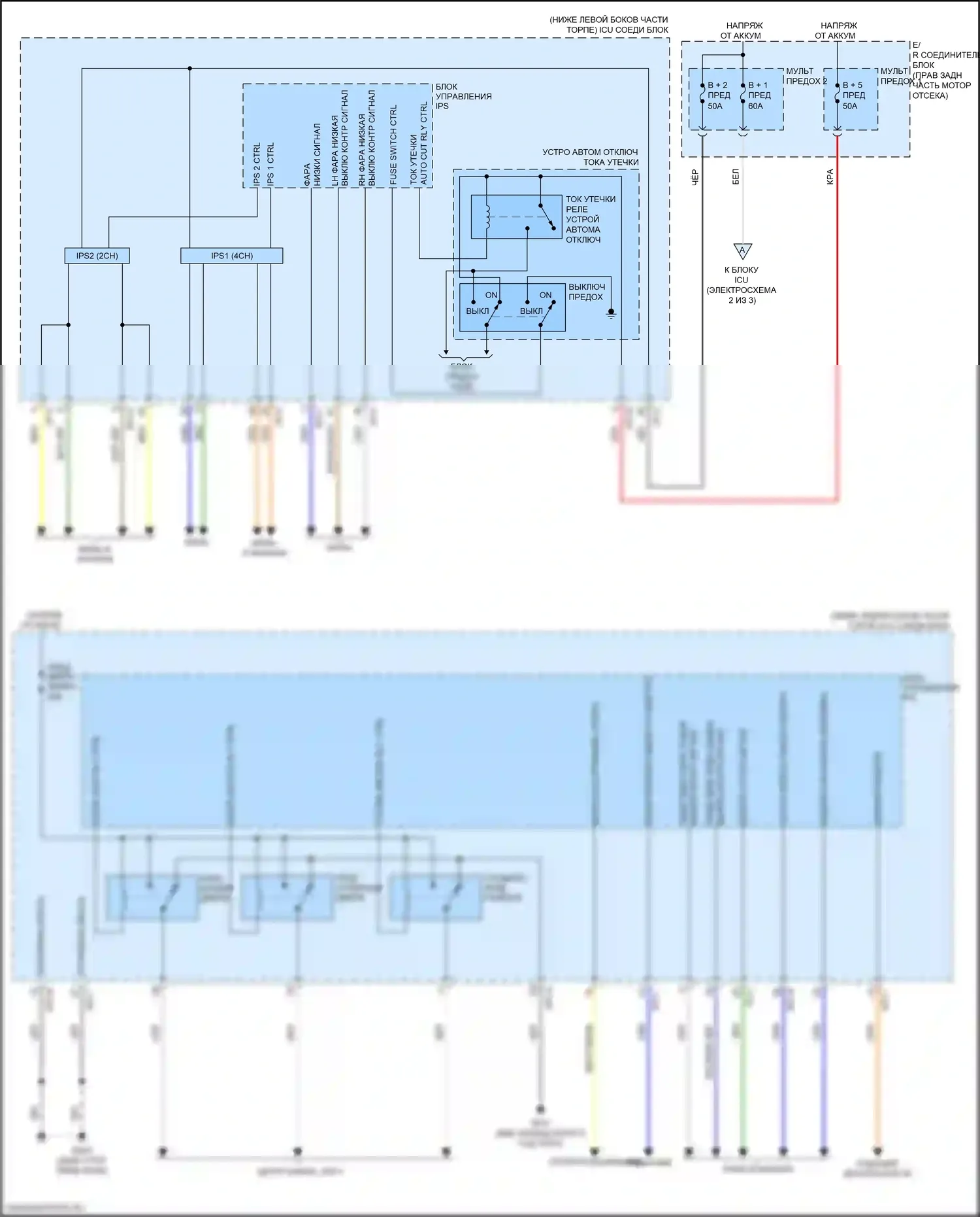 Stinger Kia I (2017-2021): Электросхема блока управления ips (1 из 3) 