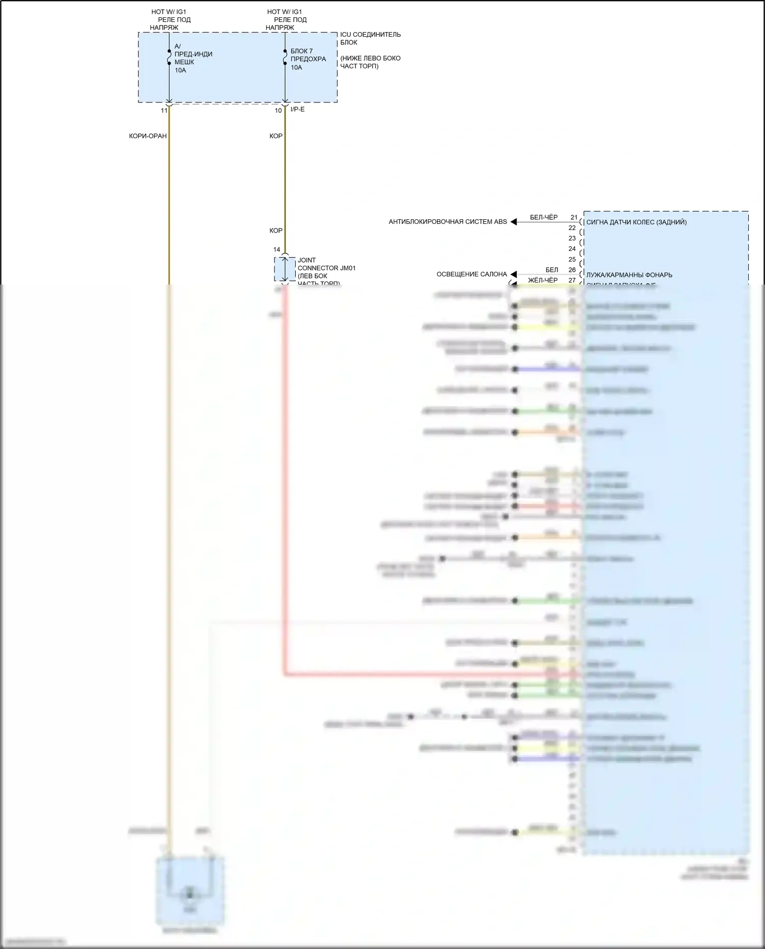 Stinger Kia I (2017-2021): Электросхема блока встроенного управления (2 из 2) 