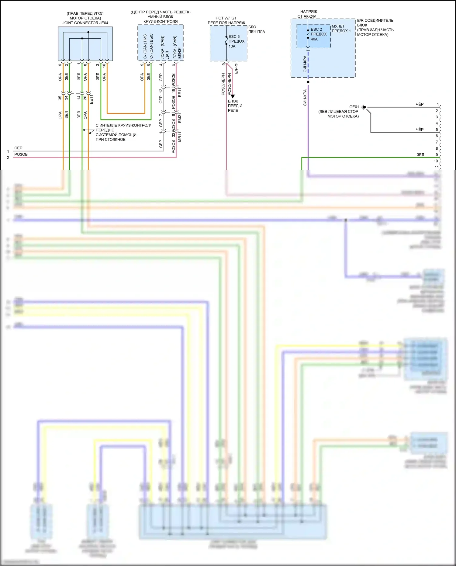 Stinger Kia I (2017-2021): Can шина электросхема (5 из 5) 
