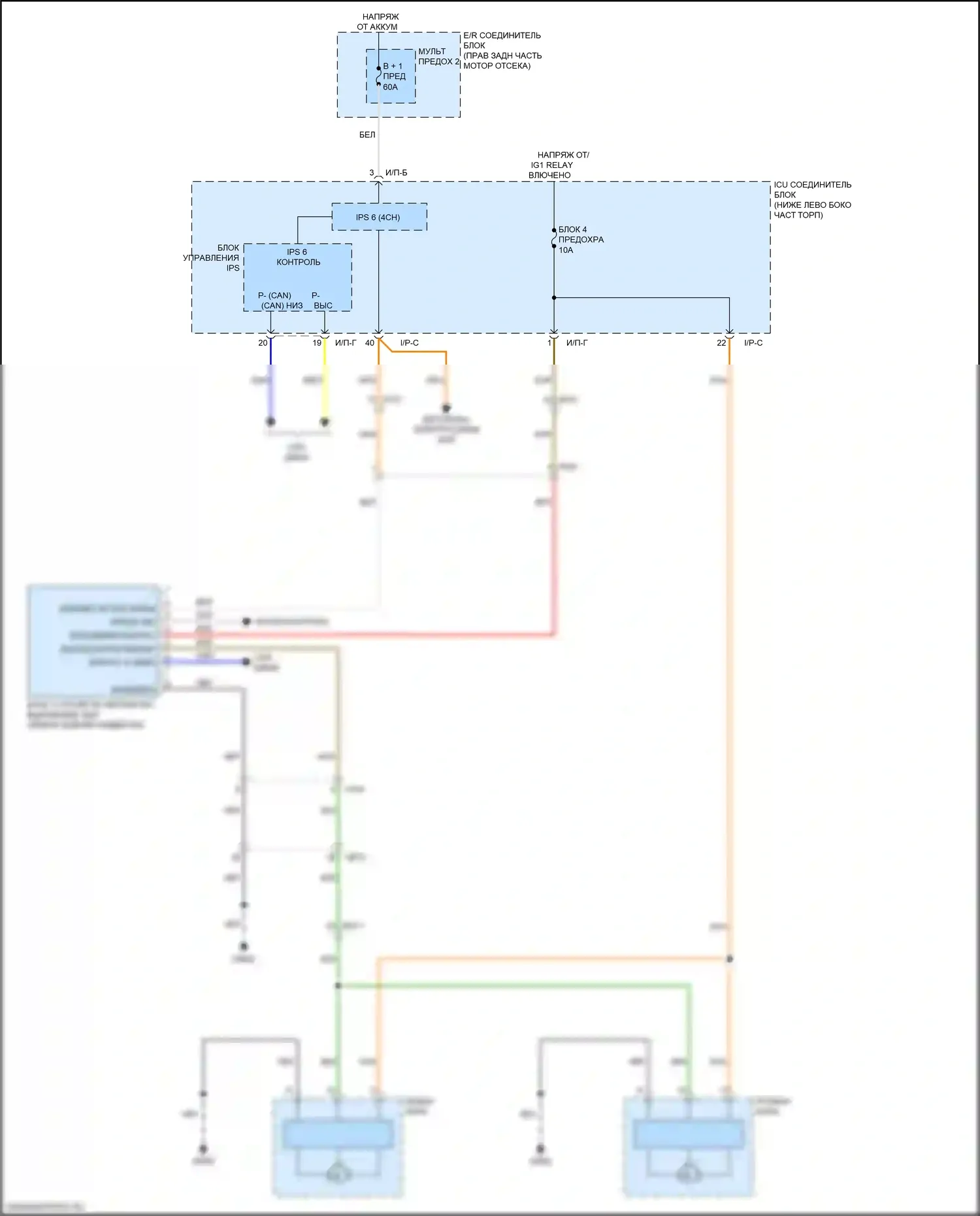 Stinger Kia I (2017-2021): Электросхема системы автоматического корректора фар (ahls) 