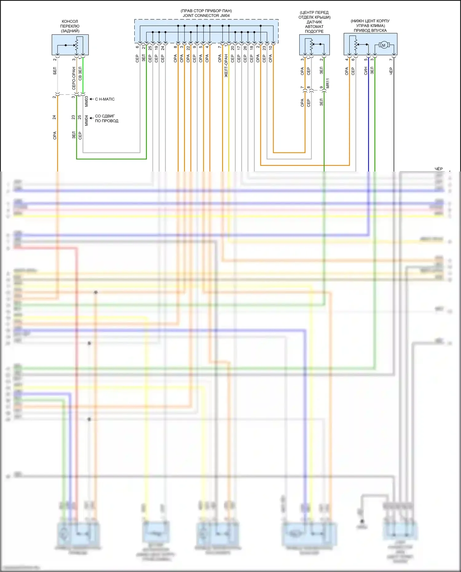 Stinger Kia I (2017-2021): Электросхема климат контроля (2 из 4) 