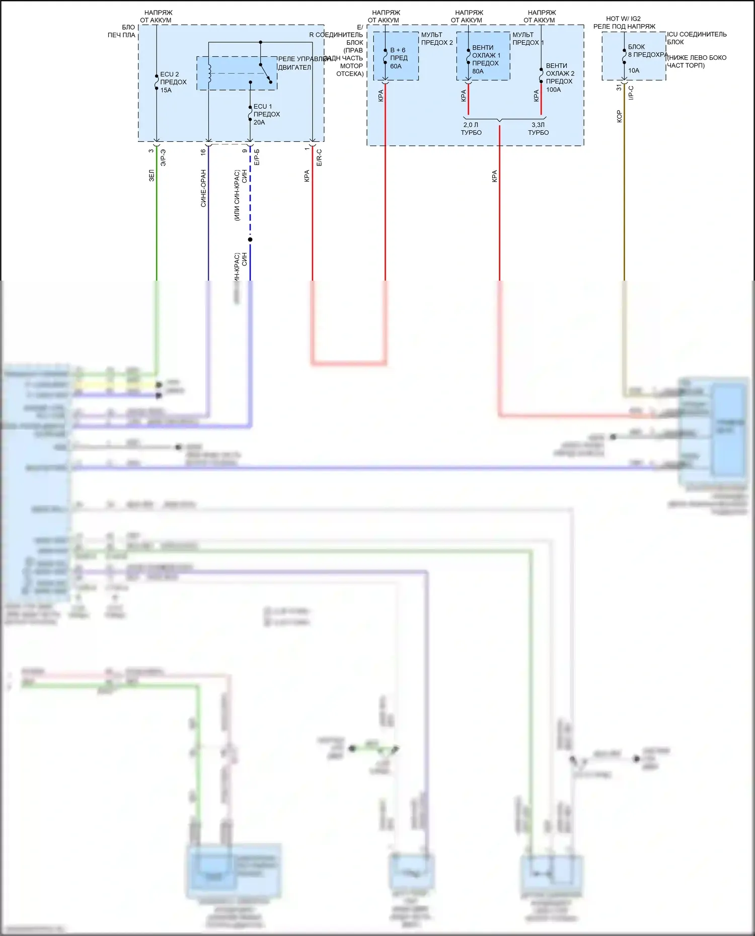 Stinger Kia I (2017-2021): Электросхема климат контроля (4 из 4) 
